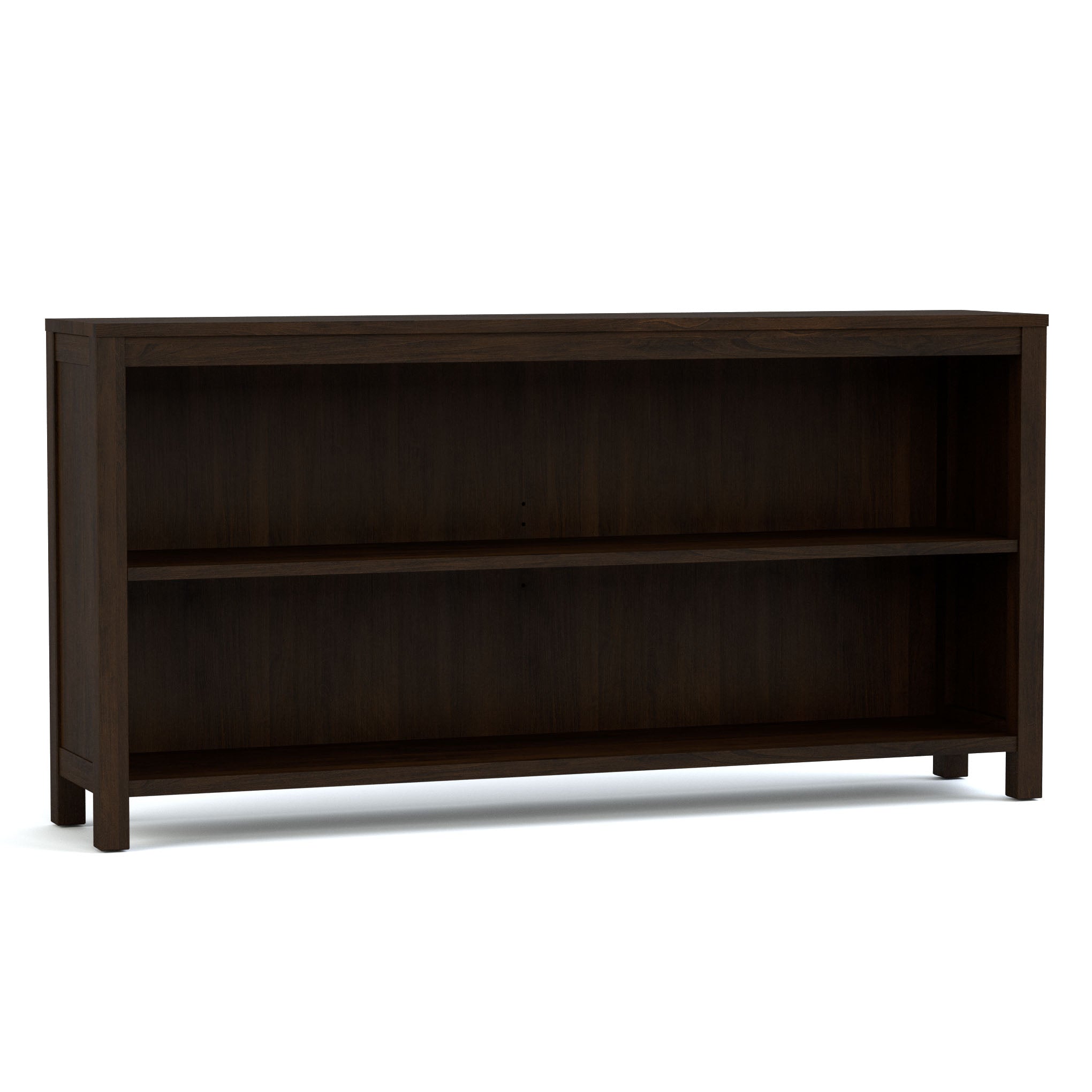 Origins 60 Inch Low Bookcase - Modern Wood Bookshelf for Living Room, Bedroom, or Office Storage - Perfect for Organizing Books, Decor, and Essentials