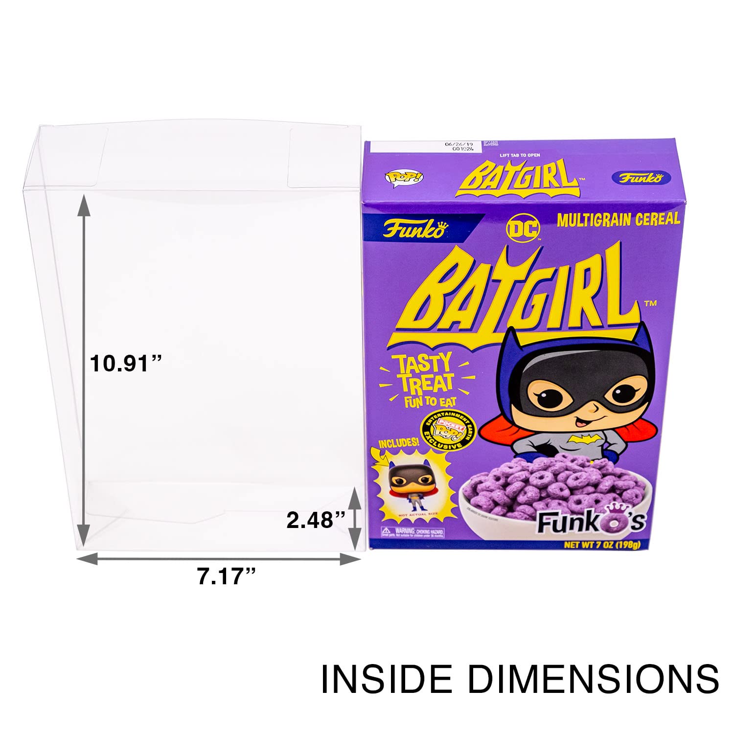 Funko Pop Protector Case - Clear Plastic Display Box with Protective Film for Funko Pop Cereal Boxes | Perfect for Collectors, Storage & Showcase