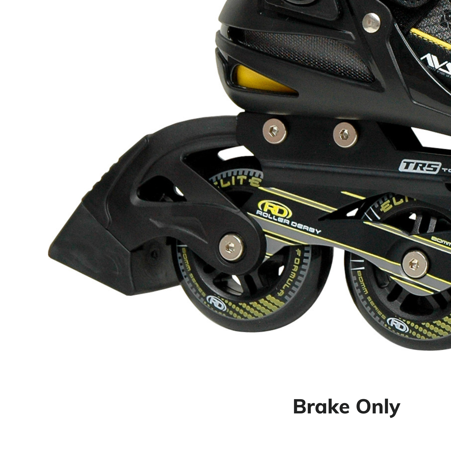 Q 60 Inline Skates Replacement Heel Bracket & Brake Assembly - Durable Black Skate Parts for Outdoor Rollerblading & Fitness Skating