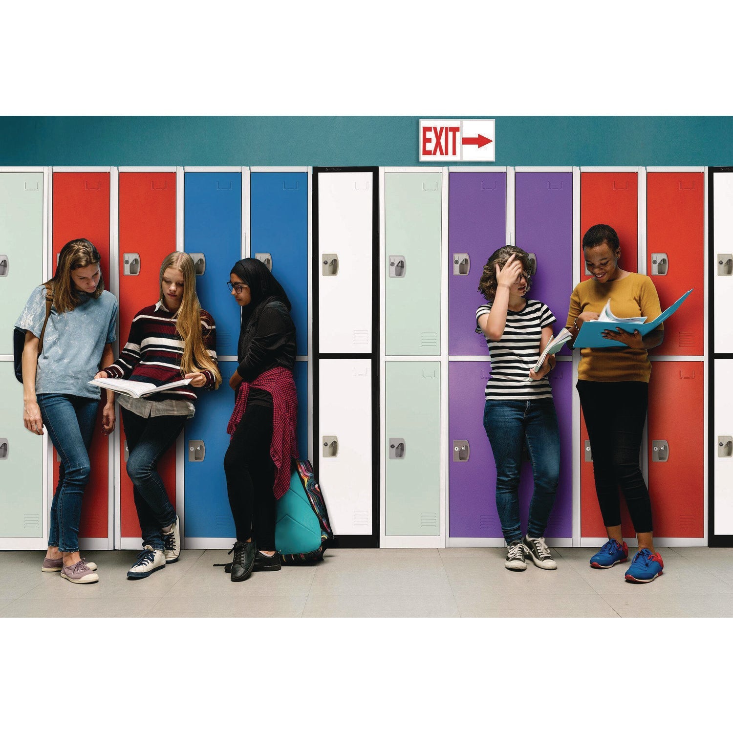 AdirOffice Steel Storage Locker - 2 Compartment Metal Locker Cabinet, 12