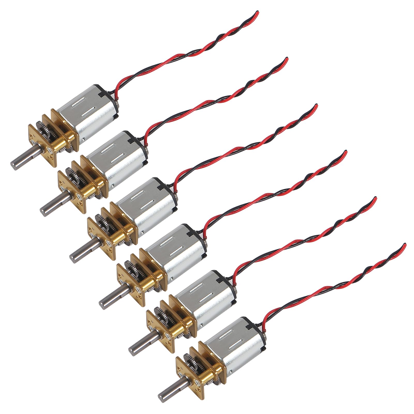 6pcs Mini Micro N20 Gear Motor DC 3V-6V Slow Speed Full Metal Gearbox Micro Motor for DIY Robot Car, RC Toys, Arduino Projects, and STEM Education - Perfect for Robotics, Hobbyist Builds, and Small Mechanical Applications