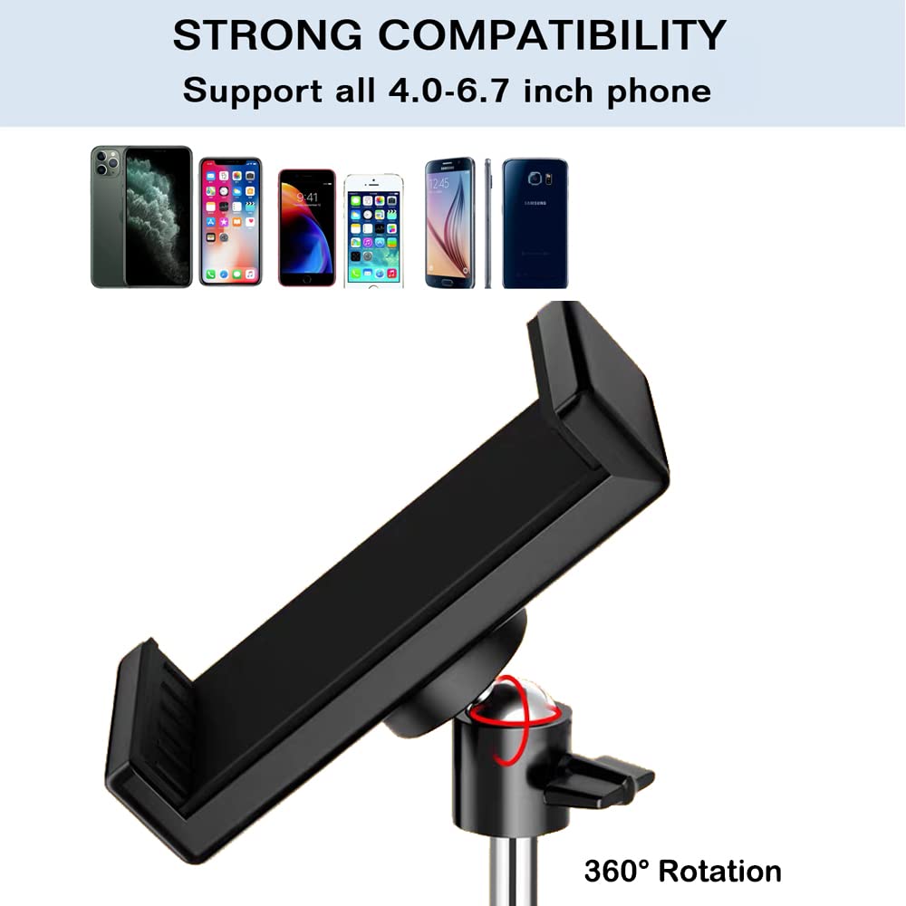 YIYANT Overhead Tripod Mount Articulating Arm - Adjustable Phone Holder & Webcam Stand with Desk Clamp - Perfect for Video Recording, Live Streaming, YouTube Videos & Online Classes (Blue)