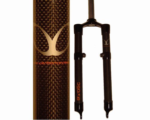 Lightweight Carbon Fiber Bike Fork - 1 Inch Steerer, 42.5cm Disc Brake Compatible, 26 Inch MTB Fork for Mountain Biking & Trail Riding