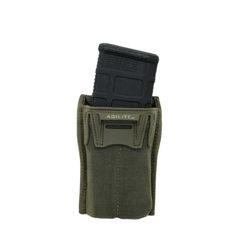 Agilite Pincer Single 5.56 Magazine Pouch - Tactical Molle-Compatible Rifle Magazine Holder for AR-15, M4 - Perfect for Military, Law Enforcement & Outdoor Shooting Range Use