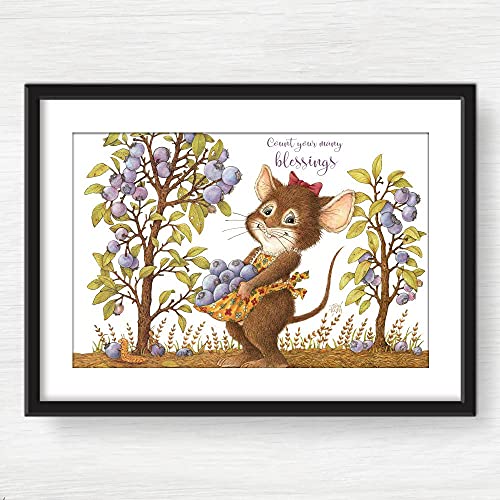 Woodland Animals Wall Art Prints - Framed Forest Decor (16”x24”) - Perfect for Nursery, Bedroom & Living Room - Ready to Hang Home Decor