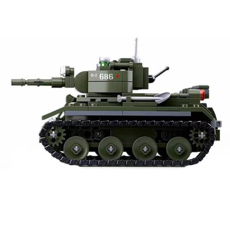 Sluban Military BT-7 Cavalry Tank Building Blocks Set - WW2 Russian Tank Model Kit for Adults & Kids - Collectible Display Toy for War History Enthusiasts | Perfect for Home Decoration, Gift Giving & War-Themed Collections