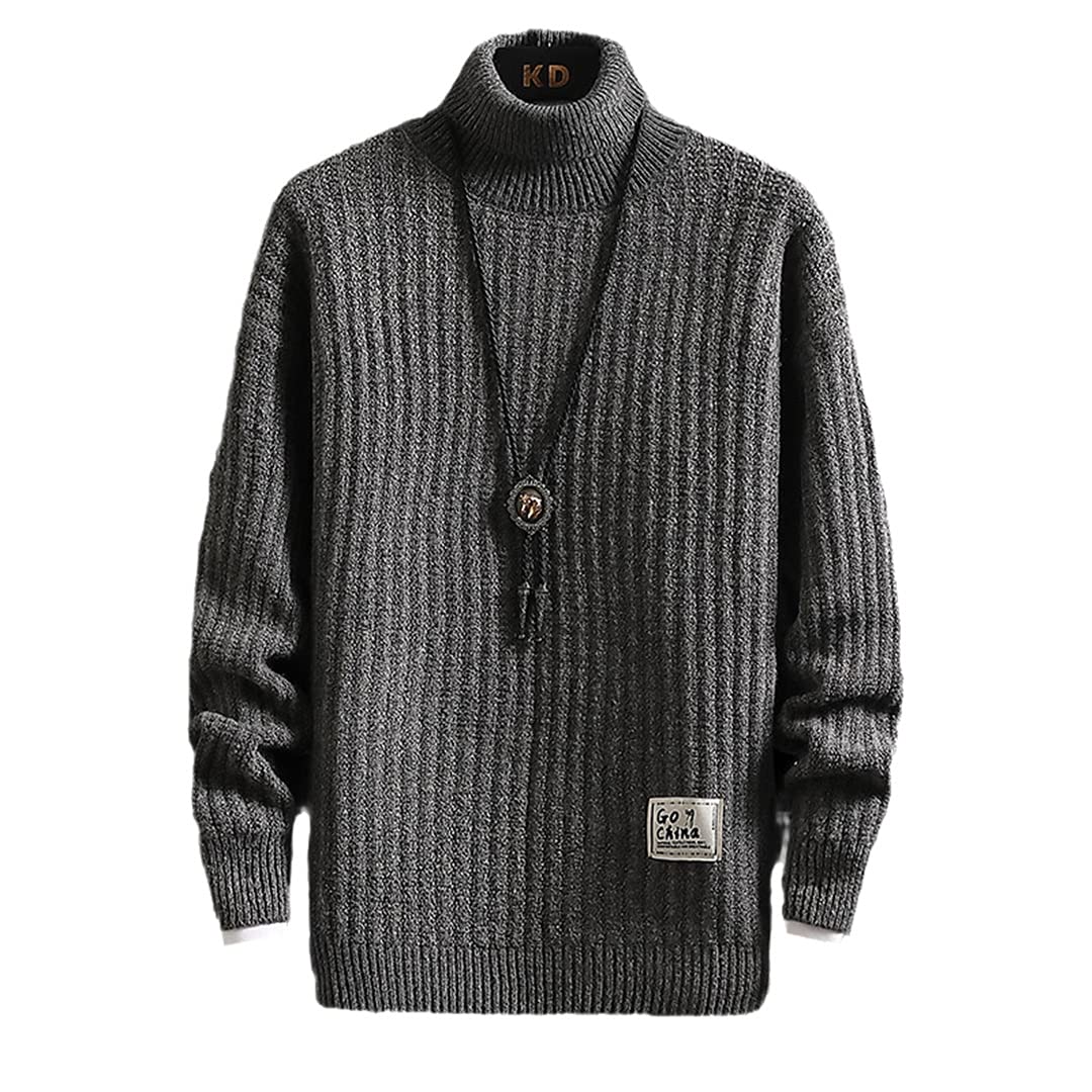 Men's Winter Turtleneck Sweater - Thick Warm High Neck Knit Pullover for Christmas | Cozy Cold Weather Fashion & Holiday Gift