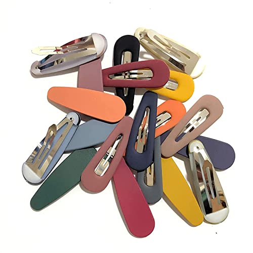 Shidara Matte Metal Snap Hair Clips for Women & Girls - 20 Pack Fashion Hair Barrettes & Hairpins Set | Multi-Color | Perfect for School, Work, and Special Occasions
