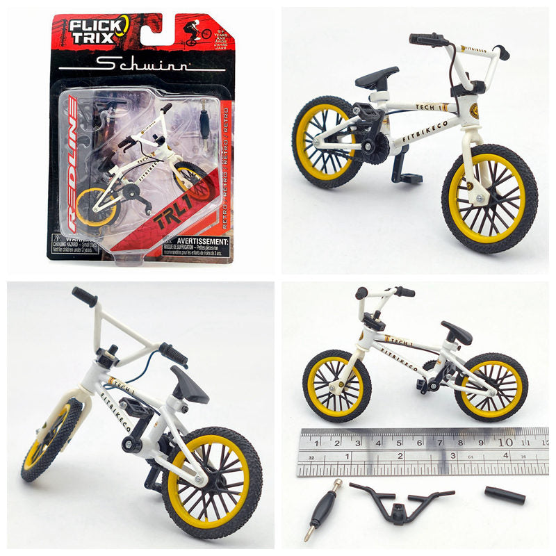 Premium FLICK TRIX Miniature BMX Finger Bike - Diecast Metal DeathTrap Bicycle Toy for Kids & Adults - Perfect for Office Desk, Stress Relief & Collectible Gift