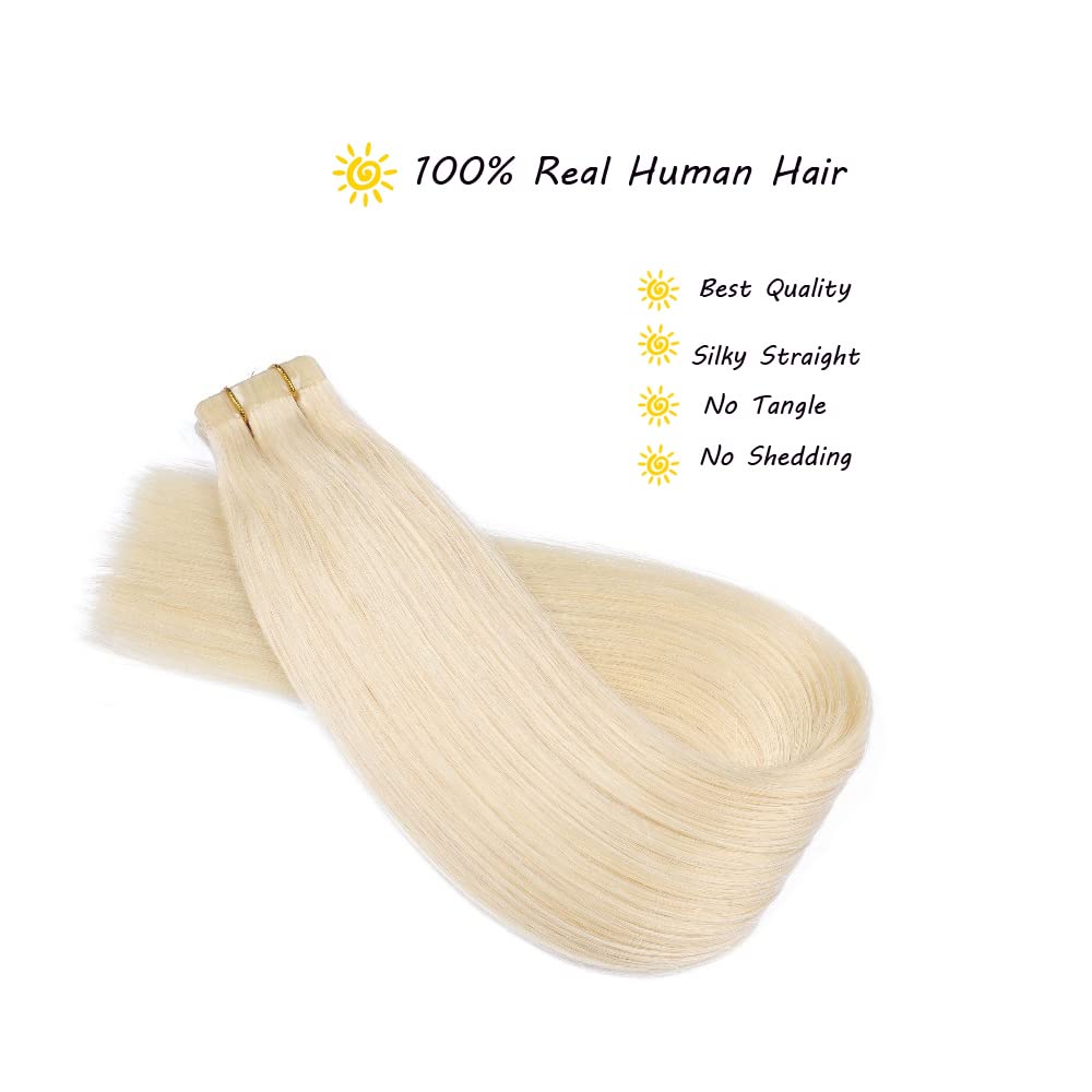 18 Inch 40g 20pcs Brazilian Human Hair Extensions - Remy Hair, Silky Straight, Natural Weft Tape in Blonde | Perfect for Daily Wear, Parties & Special Occasions