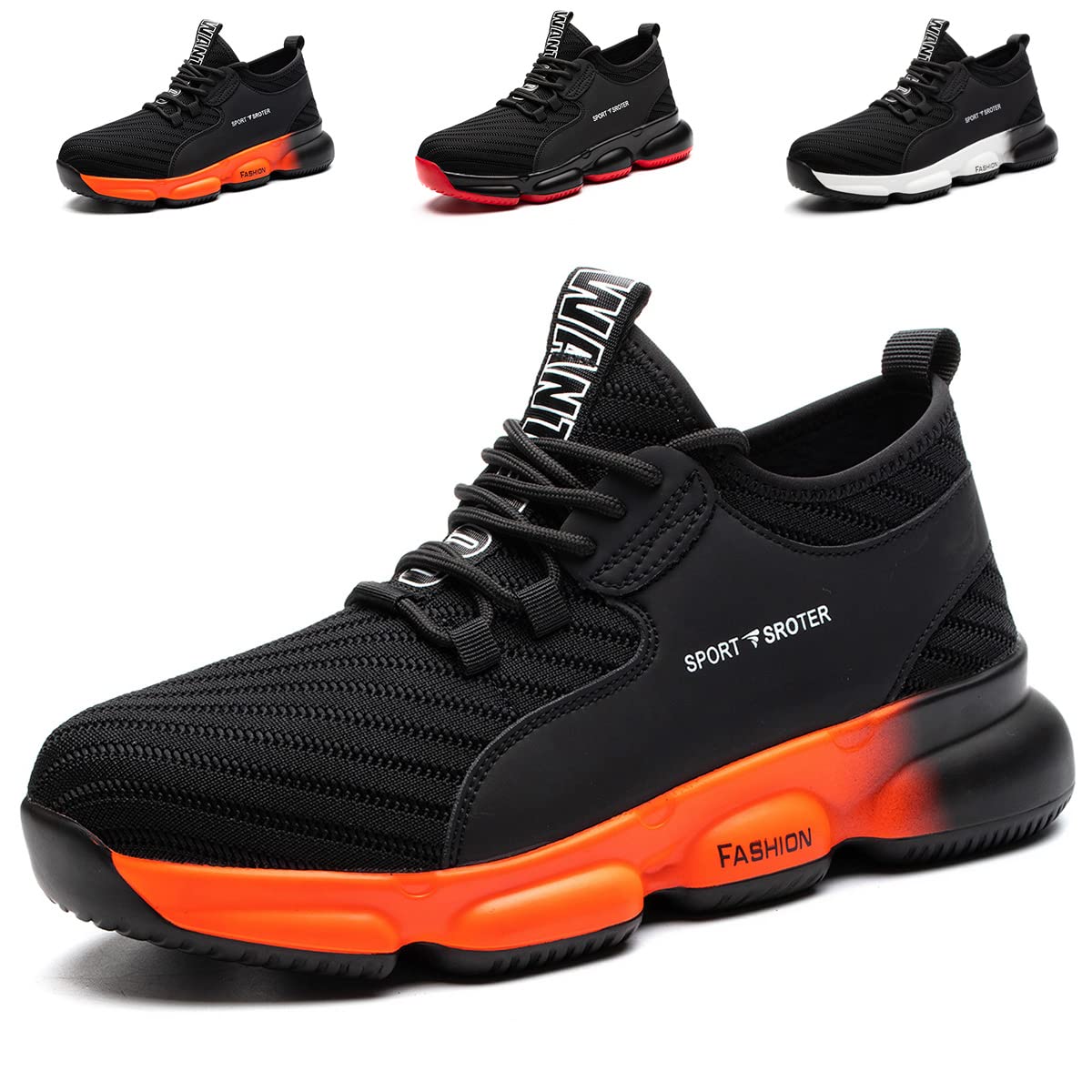 Men's & Women's Steel Toe Safety Shoes - Lightweight Non-Slip Work Boots with Toe Protection - Industrial Protective Sneakers for Construction, Warehouse & Outdoor Work
