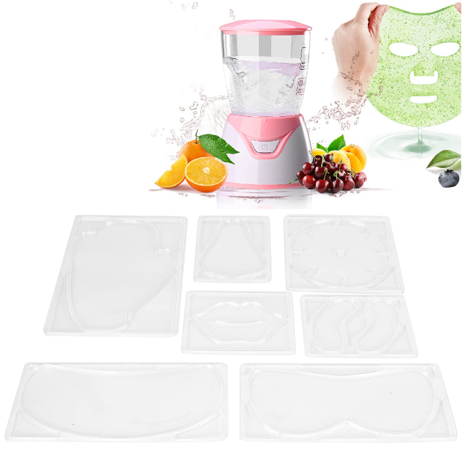 7 Types Reusable DIY Facial Mask Maker Kit - Plate Mask Making Tool for Beauty Salon & Home Spa, Hydrating & Anti-Aging Face Mask Patches for Skin Care Routine