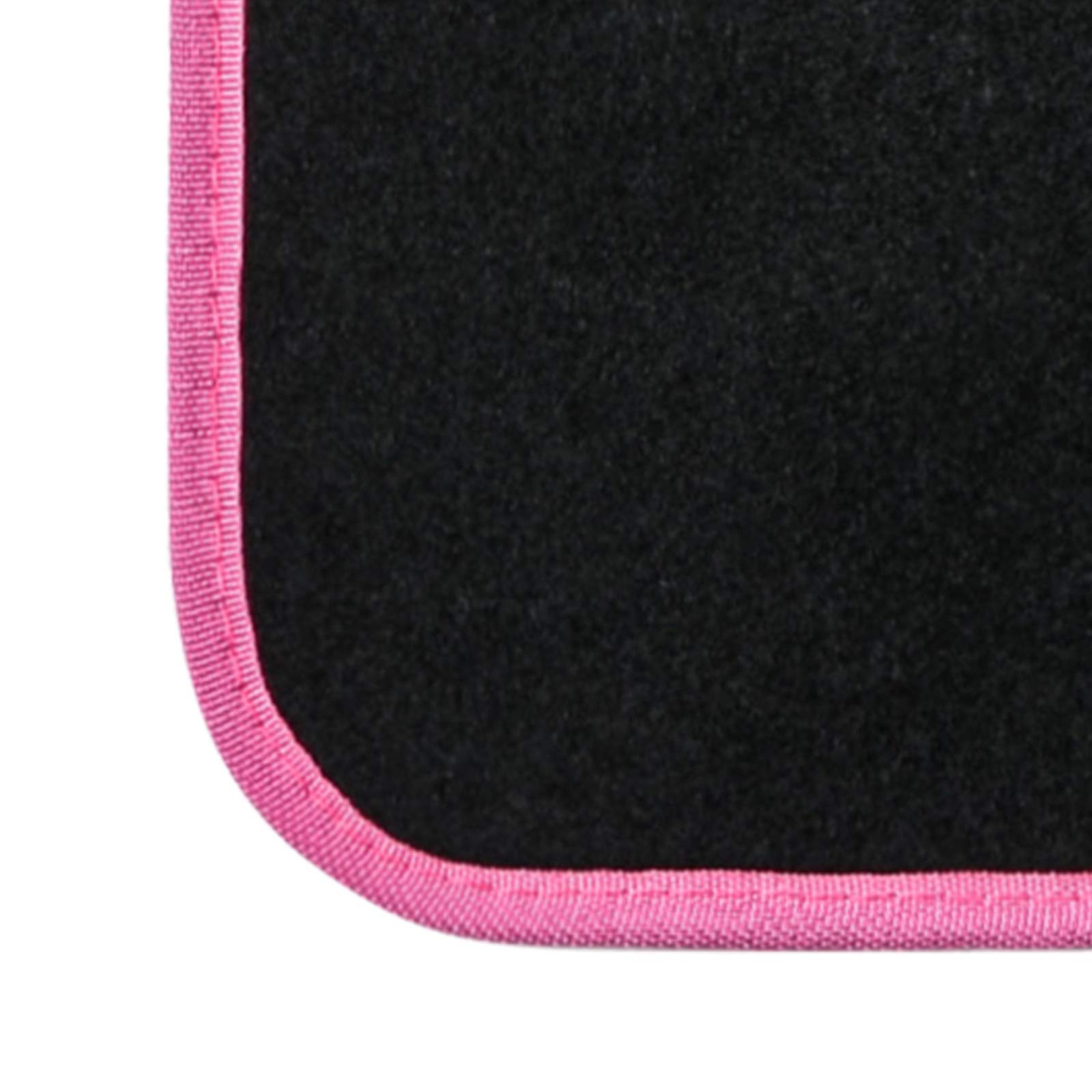 August Auto Universal Fit Butterfly Carpet Car Floor Mats with Heel Pad - 4-Piece Set for Sedans, SUVs, Trucks & Vans (Black/Pink) | All-Weather Protection & Enhanced Grip for Daily Commutes, Road Trips & Family Adventures
