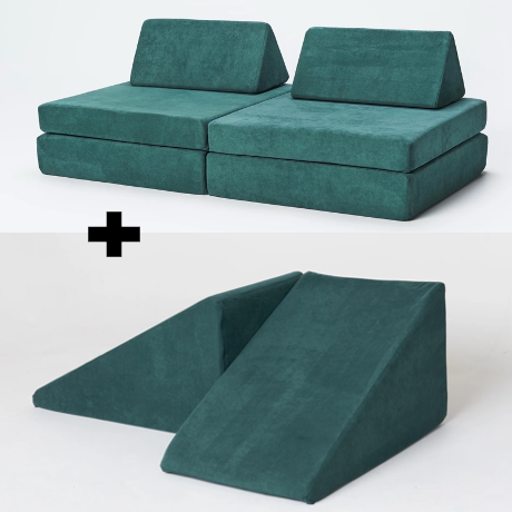 Best Kids Modular Play Sofa with Climbing Slides - Convertible Toddler Couch for Playroom, Nursery & Indoor Playtime - Safe & Durable Children's Furniture Set