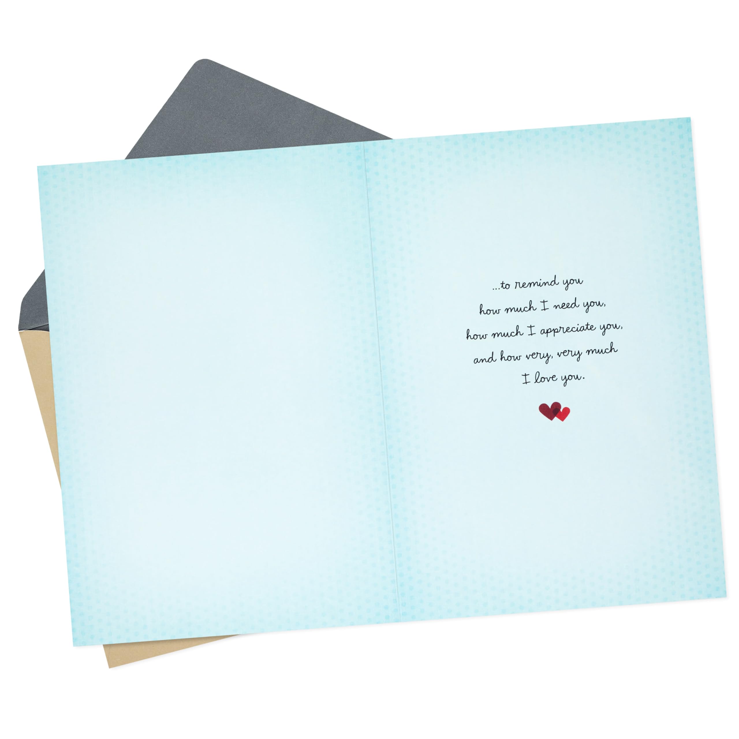 Hallmark Love Greeting Card with Heart in Envelope - Perfect for Mother's Day, Anniversary, Romantic Birthday, Valentine's Day & Everyday Love Expressions | Thoughtful Gift for Wife, Girlfriend & Loved Ones
