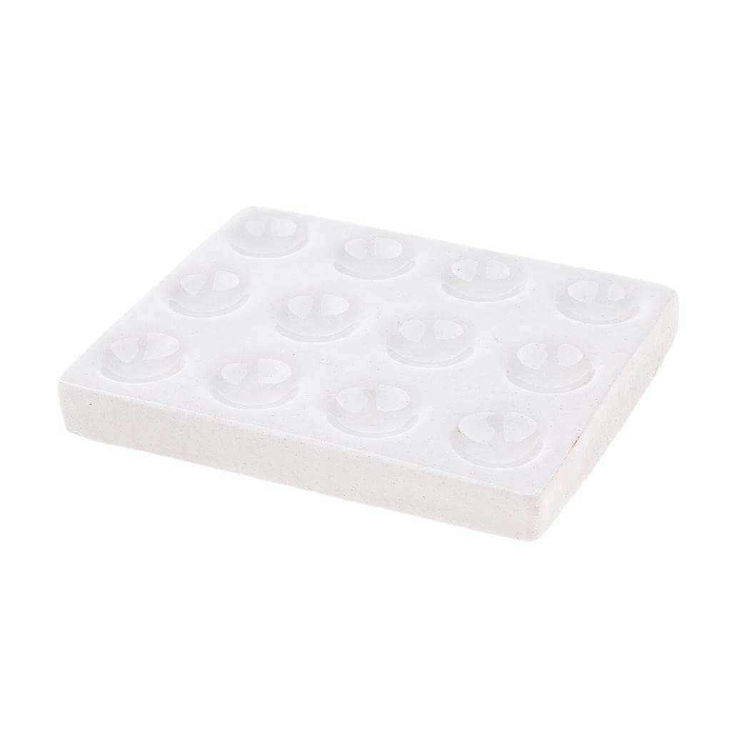 12-Well Porcelain Ceramic Spot Plate for Laboratory Use - Autoclavable, Reusable White Ceramic Reaction Plate for Multiple Chemical Tests - Ideal for Titration, pH Testing & Qualitative Analysis