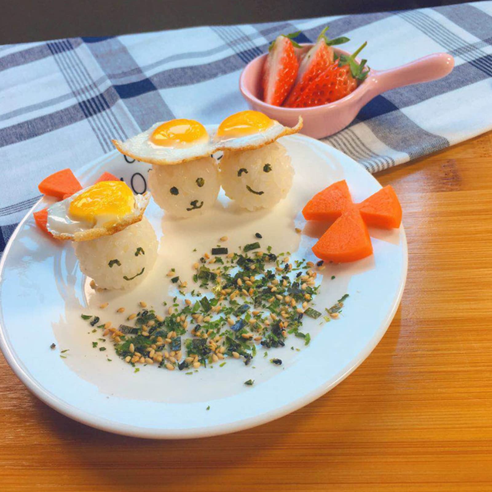 Premium Onigiri Mold & Rice Ball Shaker Kit - Beige DIY Sushi Maker with Mini Rice Paddle (18.5x7cm) - Perfect for Bento Boxes, Japanese Lunch Prep & Home Cooking