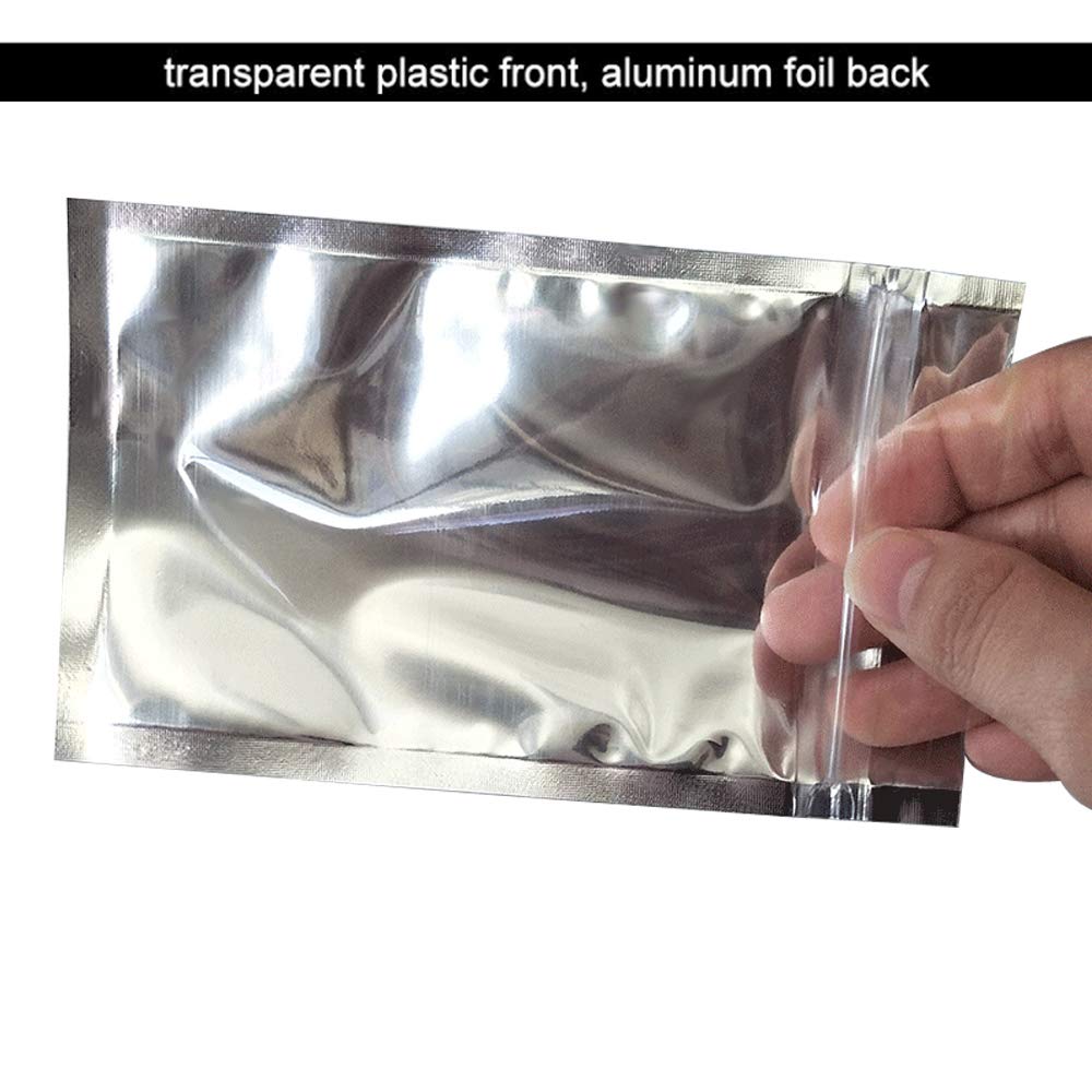 50 Pack 5.9x8.7 Inch Mylar Bags - Resealable Food Storage Bags with Clear Zip Lock | Food Safe Aluminum Plastic Material | Perfect for Meal Prep, Coffee Beans, Nuts & Long-Term Food Preservation