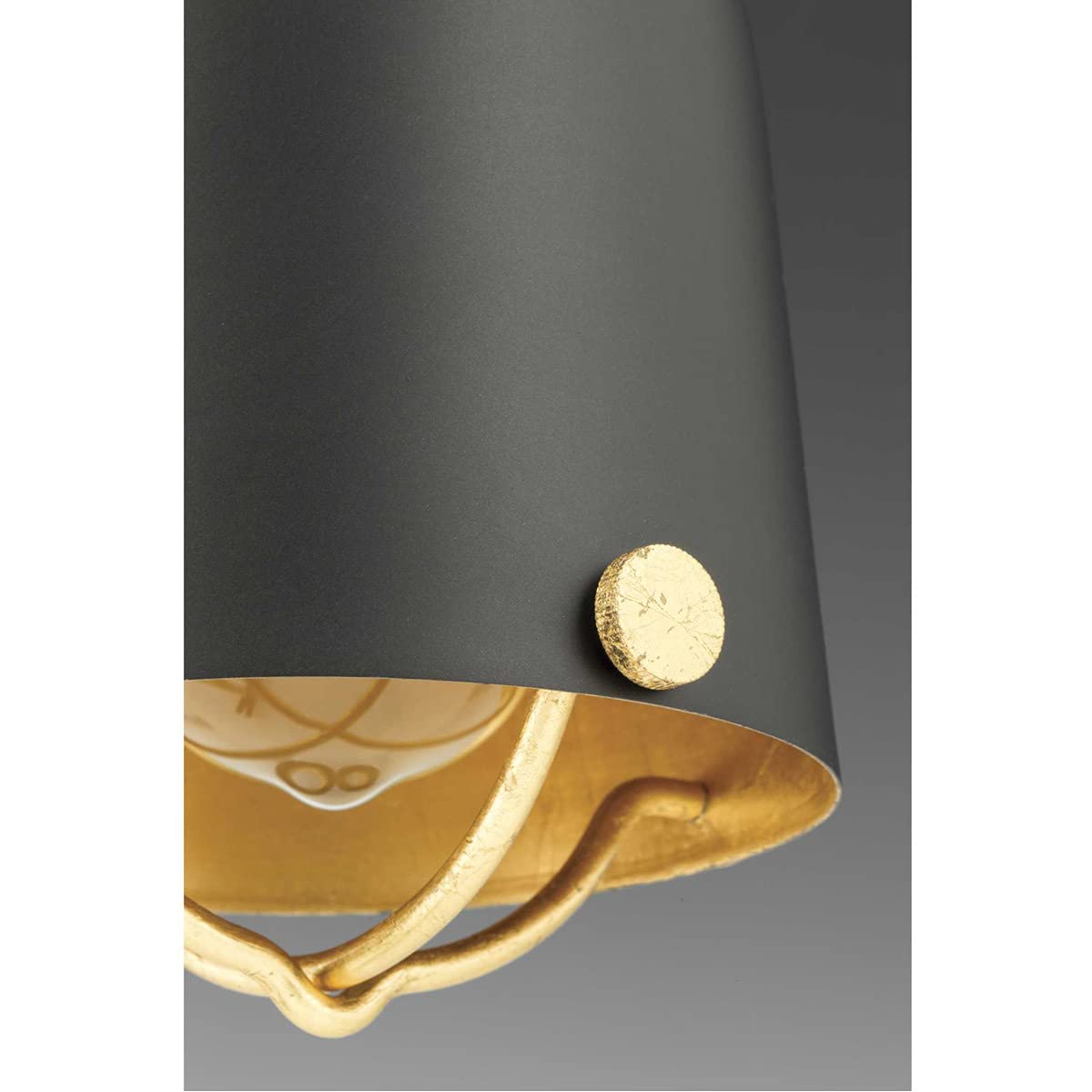 Progress Lighting P500098-031 Era One-Light Black Pendant Light - Modern Industrial Fixture for Kitchen Island, Dining Room & Entryway Lighting