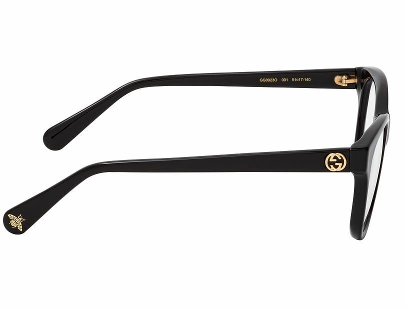 Gucci GG 0923O 001 Black Square Women's Eyeglasses with Interlocking Logo – Stylish Designer Frames for Women, Perfect for Work, Reading & Fashion Accessories