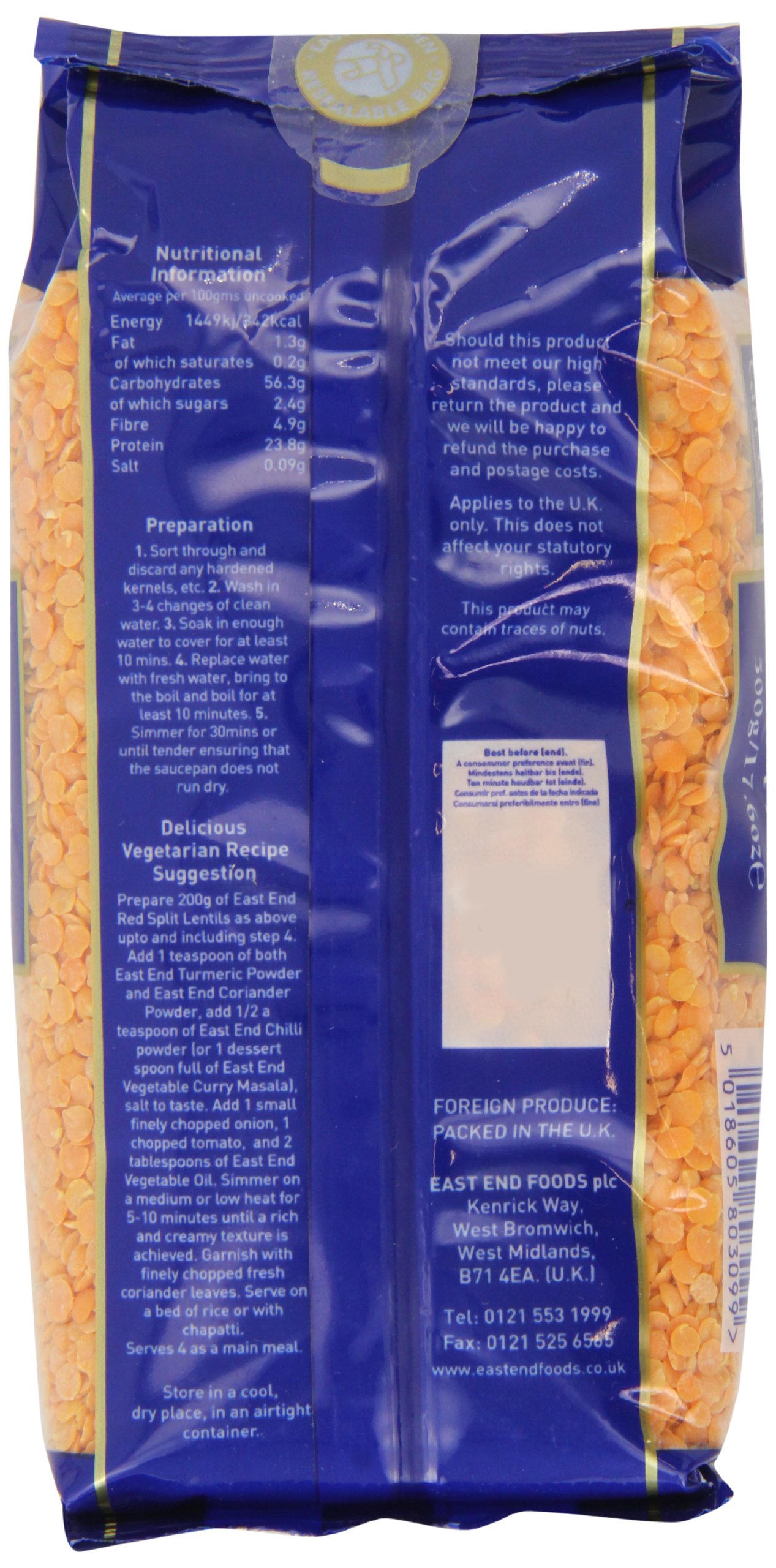 Organic Red Lentils 500g | Non-GMO, Gluten-Free | Perfect for Soups, Stews & Indian Dal Dishes | Bulk Pantry Staple