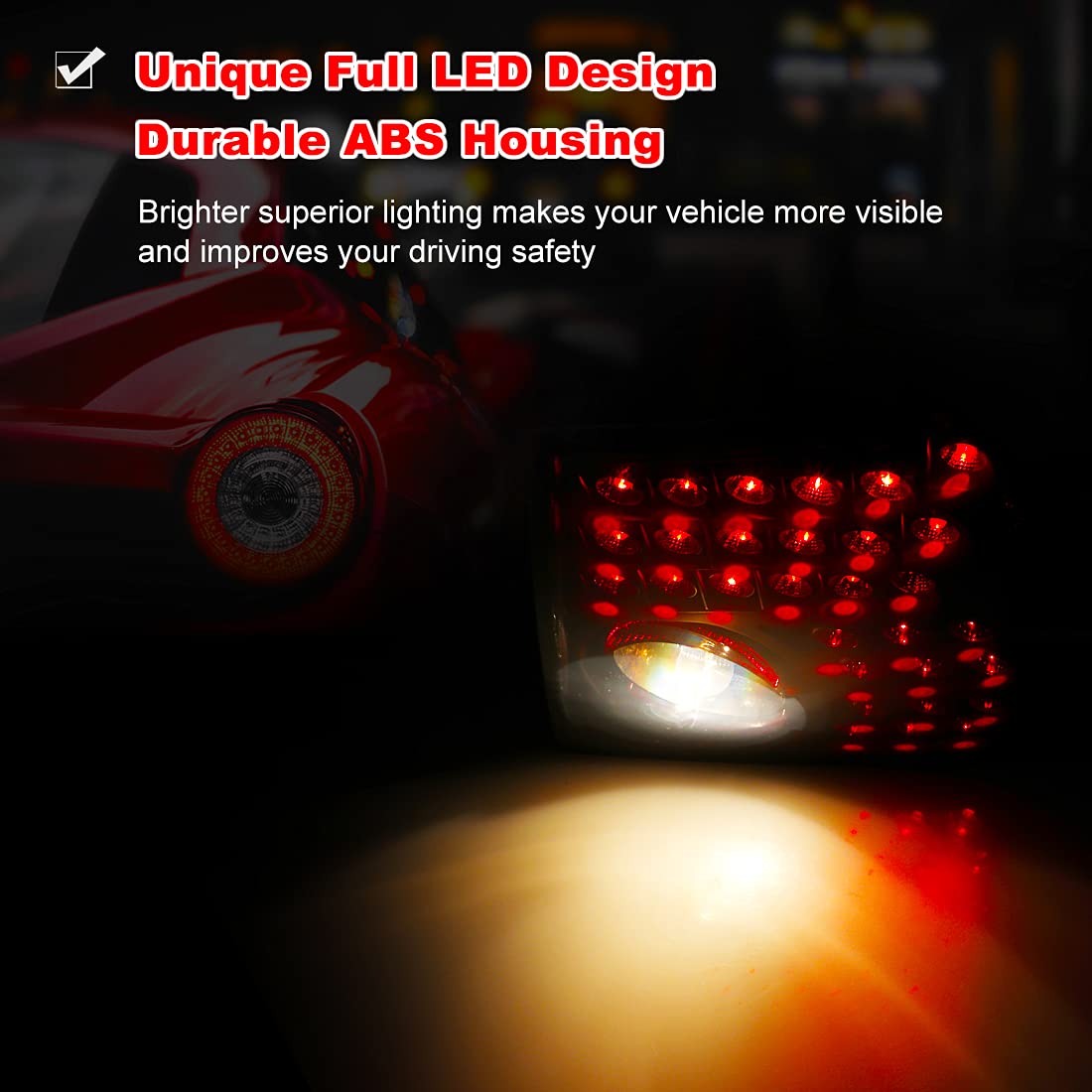 ROXX LED Tail Lights Assembly for 1999-2003 Volkswagen Jetta - Smoked Lens LED DRL, Turn Signal & Brake Lights - Direct Replacement for Driver & Passenger Side - Upgrade Your Jetta's Style & Visibility for Night Driving & Custom Look
