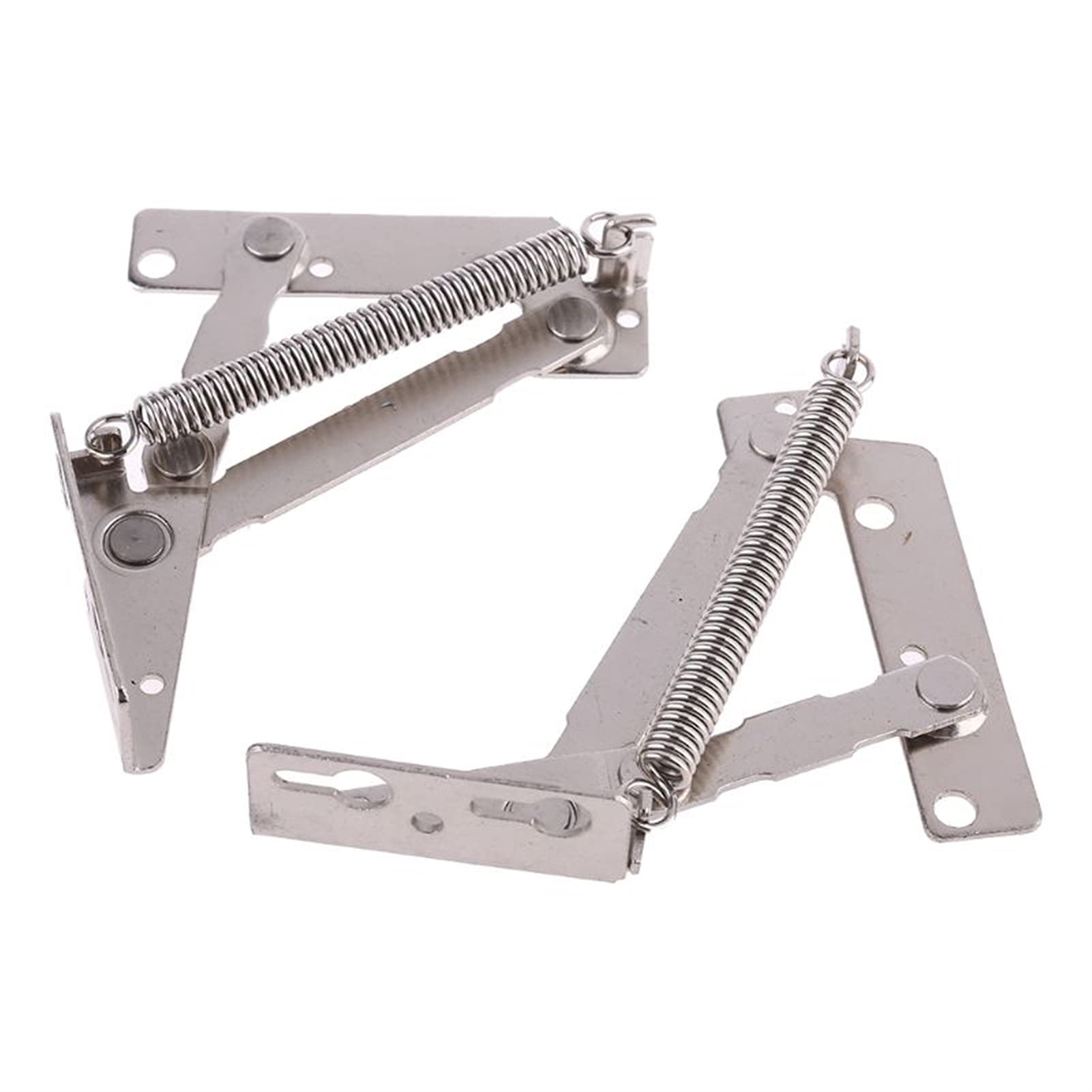 2-Pack 80 Degree Sprung Hinges - Cabinet Door Lift Up Stay Flap Top Support Tool for Kitchen, Bathroom, Office & Shop - Heavy Duty Hardware for Smooth Cabinet Door Operation