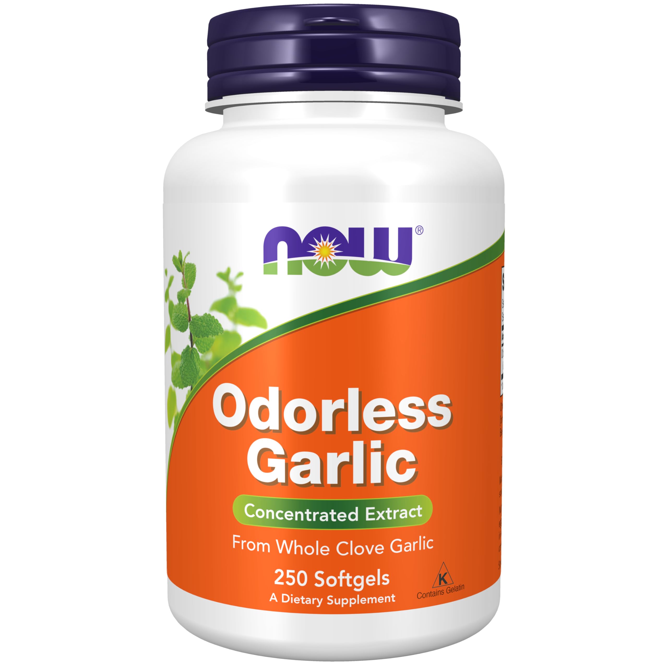 NOW Foods Odorless Garlic Softgels - 250 Count | Allium Sativum Concentrated Extract Supplement for Heart Health & Immune Support | Daily Wellness & Cooking Use
