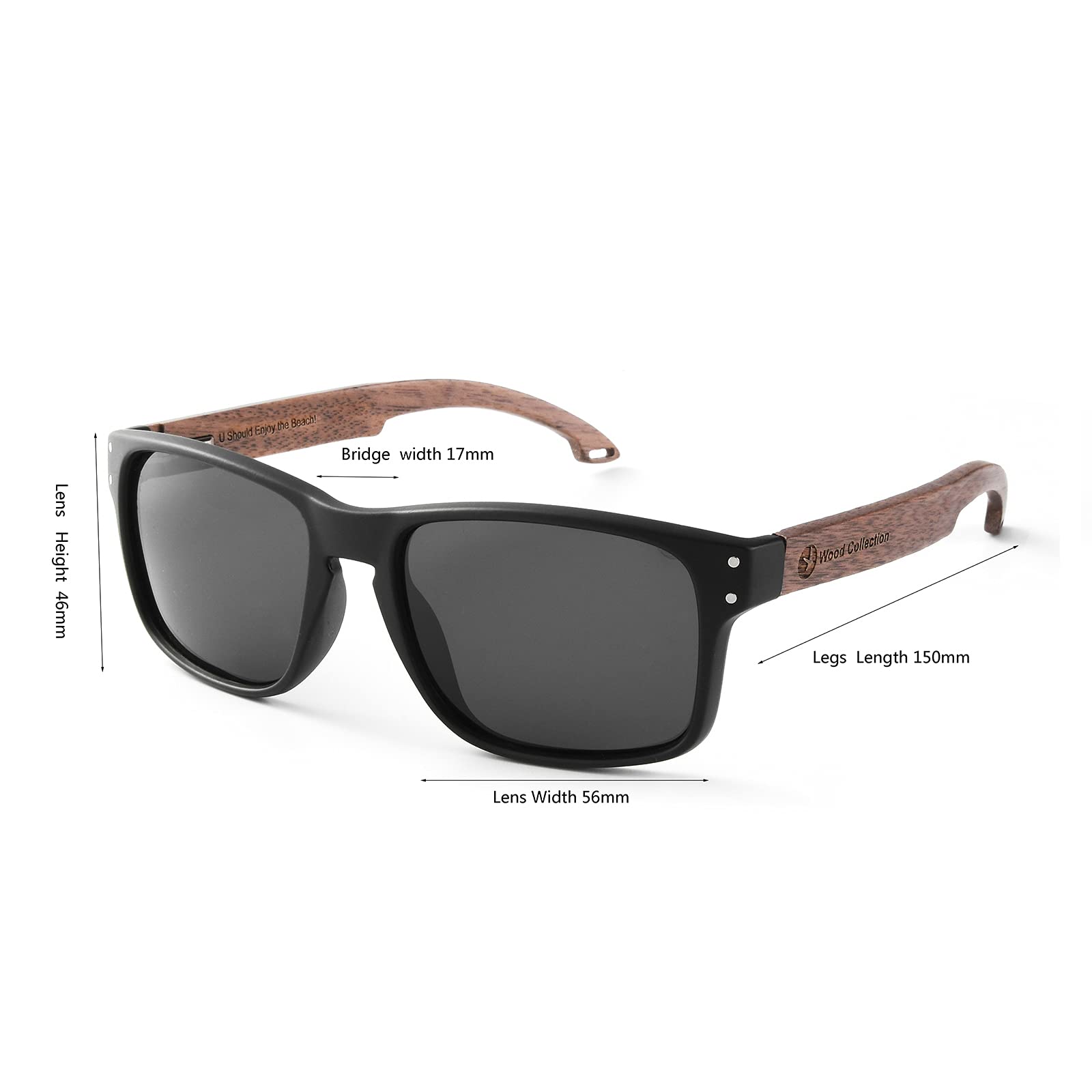 Polarized Wood Sunglasses for Men & Women - UV Protection, Lightweight & Stylish - Perfect for Driving, Fishing, and Outdoor Activities