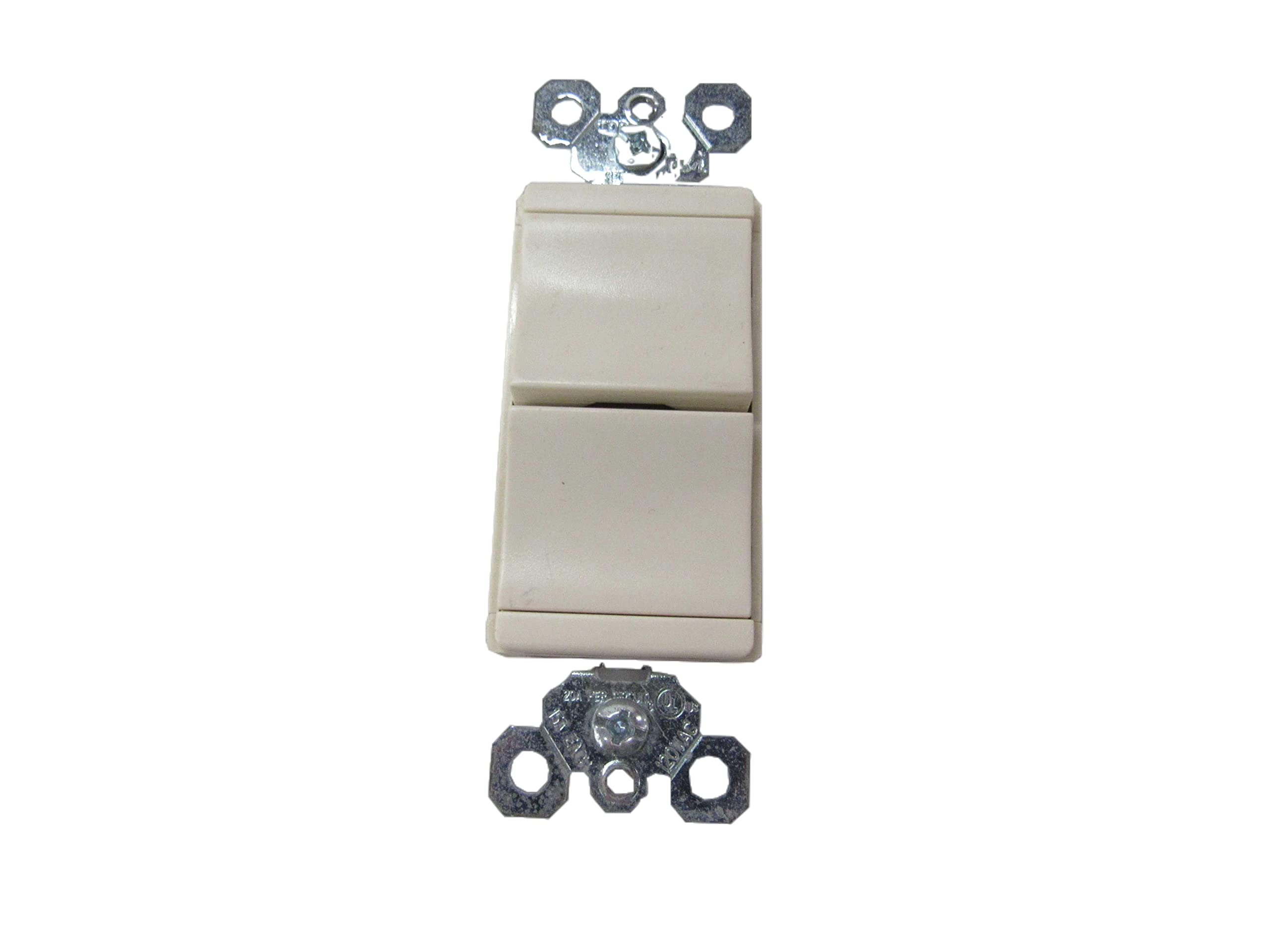 TradeMaster 15A 120V Light Almond Decorator Switch - Single Pole & 3-Way Combo for Home, Office & Commercial Lighting Control