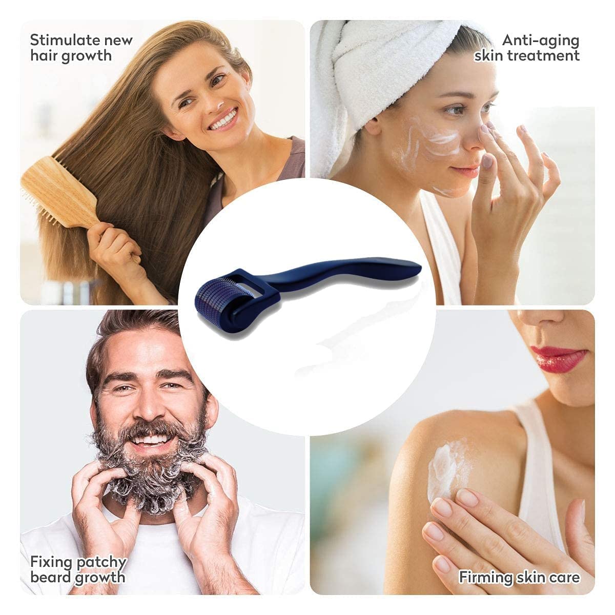 Styllent 3 Pack Derma Roller Set - 0.5mm, 1.0mm & 1.5mm Microneedle Face Roller for Skin Care & Hair Growth - Men & Women - Perfect for Anti-Aging, Acne Scars & Scalp Stimulation at Home