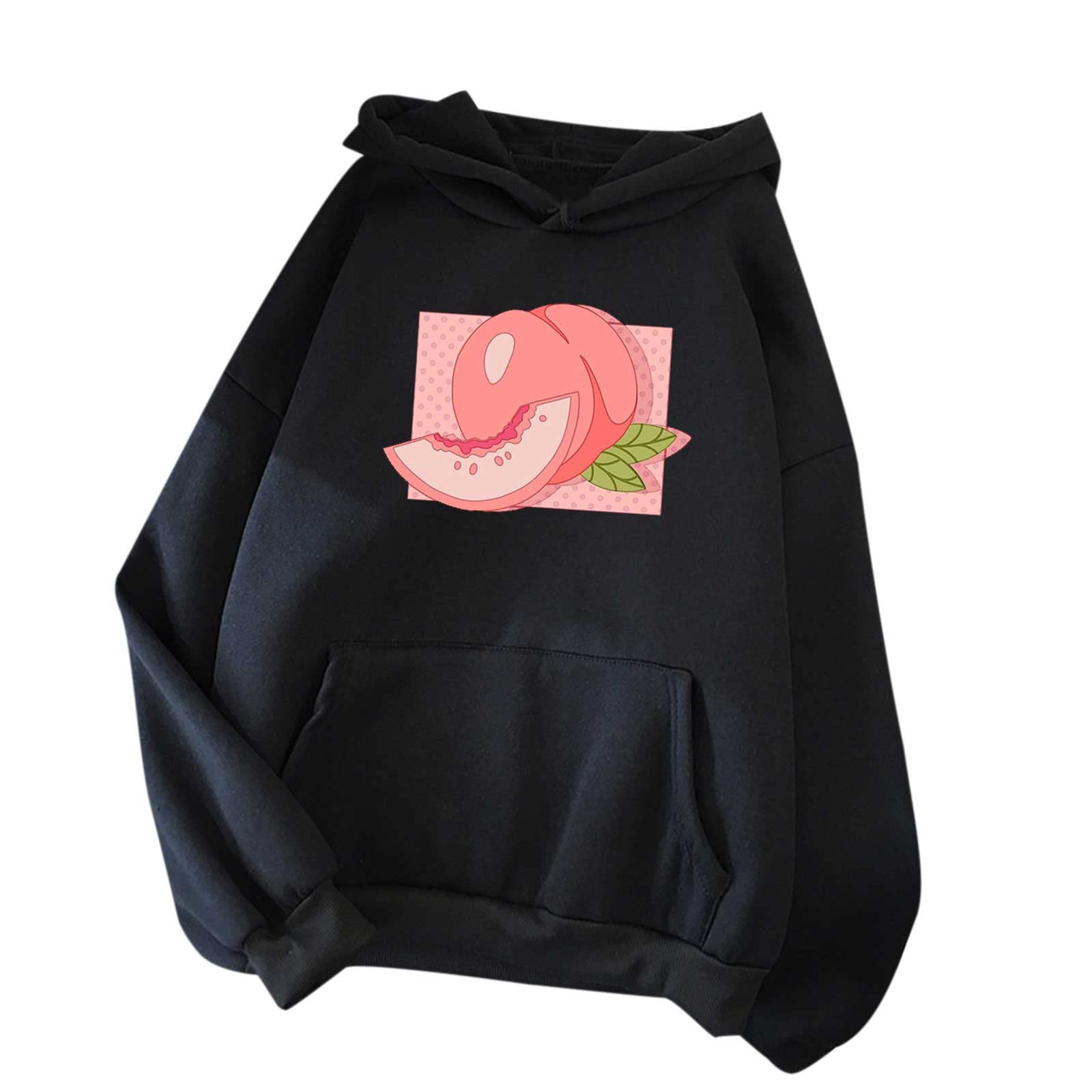 Strawberry Milk Hoodie for Women - Cute Pullover Sweatshirt with Pocket, Long Sleeve Casual Top for Teen Girls | Perfect for School, Outings & Cozy Loungewear