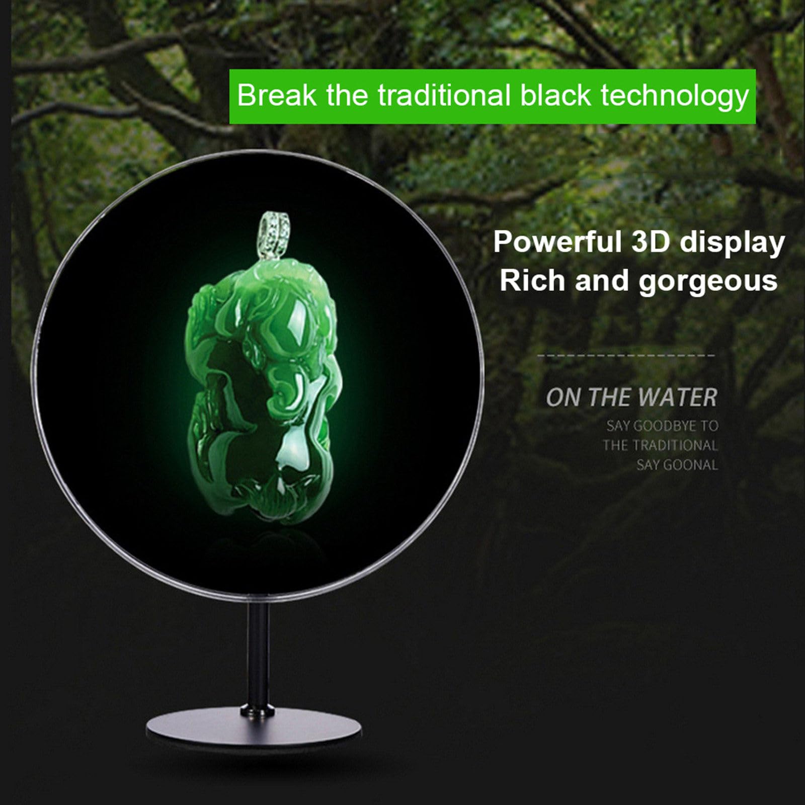 3D Hologram Fan Projector - 30cm WiFi LED Holographic Display Lamp with Video & Image Support for Desktop Advertising, Home Decor, and Retail Visual Merchandising