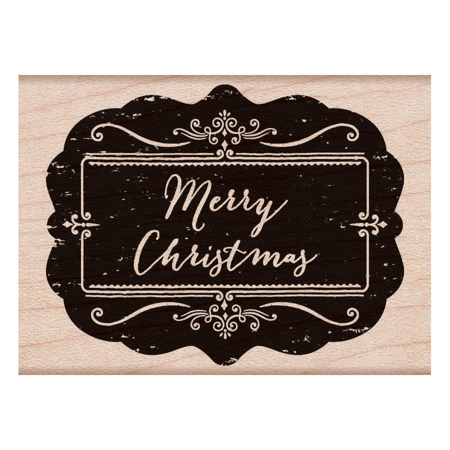 Custom Chalkboard Merry Christmas Stamp - DIY Holiday Card Making, Gift Wrapping & Festive Crafting