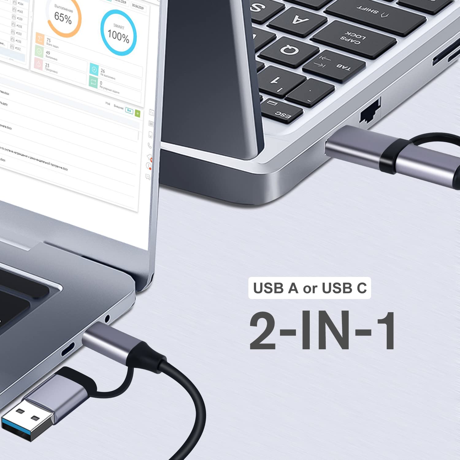 LEIZHAN 5-in-1 USB C Hub with 4K HDMI, Card Reader - for MacBook, Laptop Workspace