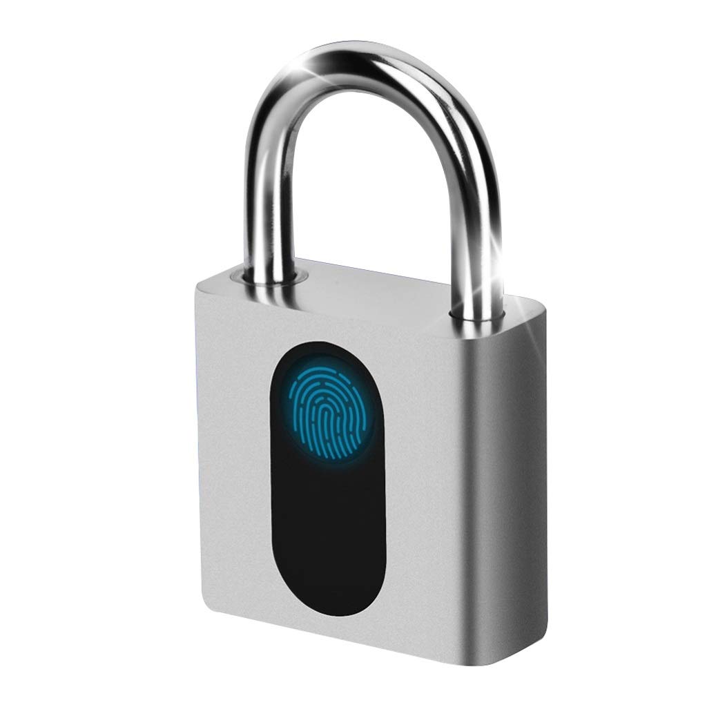 WSSBK Smart Fingerprint Padlock - Keyless USB Rechargeable Cabinet Lock for Dormitory, Office & Travel Security - Anti-Theft Fingerprint Lock for Lockers, Storage & Home Use