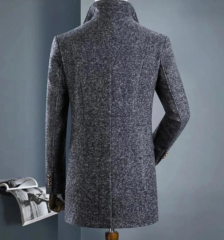 Stallone Men's Wool Winter Coat - Warm & Stylish Outerwear for Cold Weather - Perfect for Outdoor Activities & Daily Commute