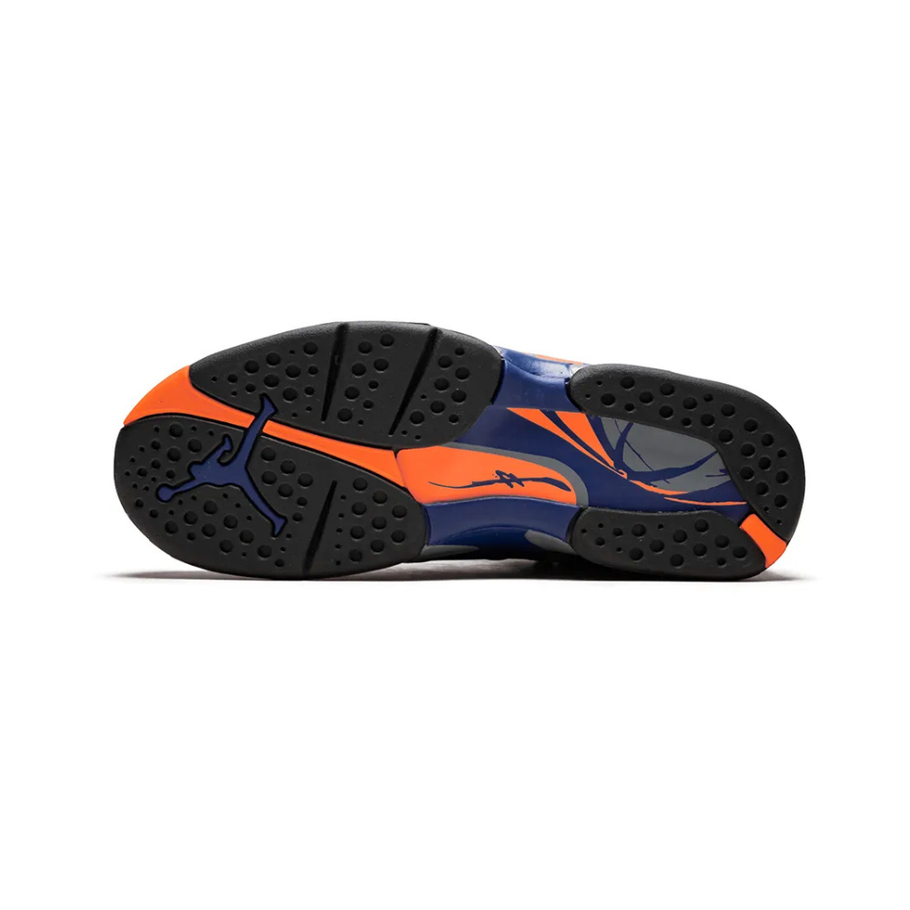 Air Jordan 8 Retro Men's Basketball Shoes - Black/Bright Citrus/Cool Grey/Deep Royal Blue - Phoenix Suns Colorway | Perfect for NBA Games, Streetwear & Sneaker Collectors