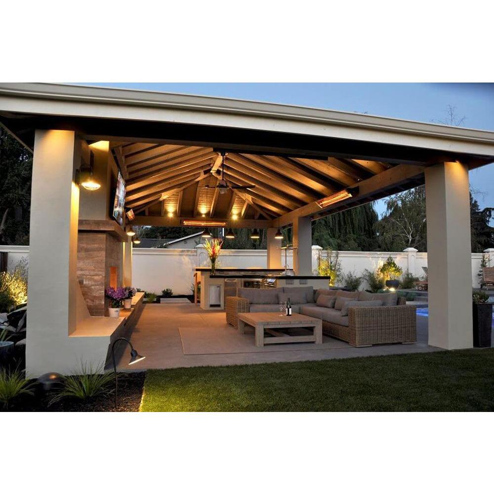 Infratech W Series 33-Inch 1500W 120V Flush Mount Infrared Electric Heater for Indoor/Outdoor Patio, Garage, and Commercial Spaces