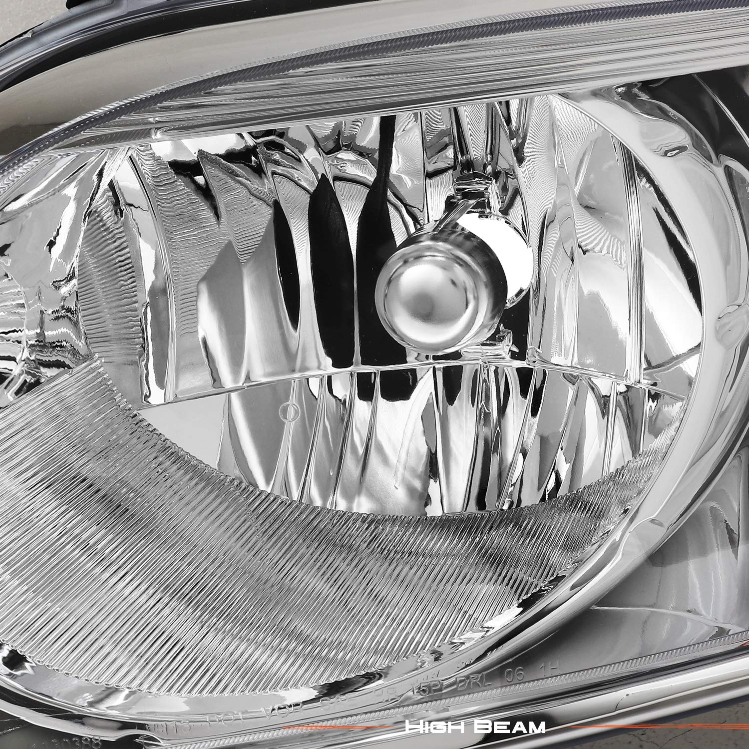 AKKON Amber Chrome Bezel Headlights for Chevy HHR - OE Replacement Headlamp Assembly Pair (Driver & Passenger Side) - Perfect for Night Driving & Enhanced Visibility