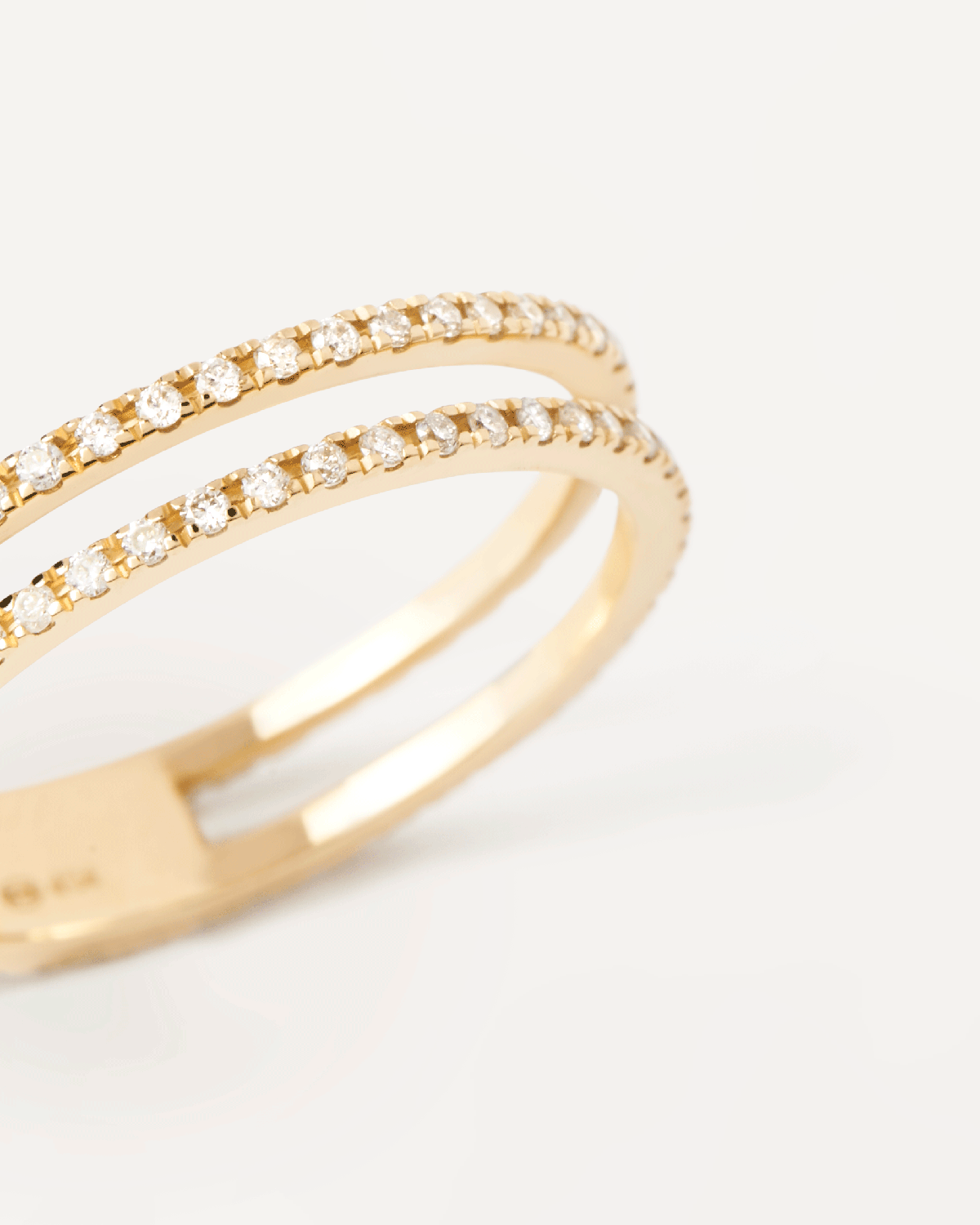 GRID Diamonds and 14K Yellow Gold Eternity Dual Ring for Women - Perfect for Weddings, Anniversaries & Special Occasions