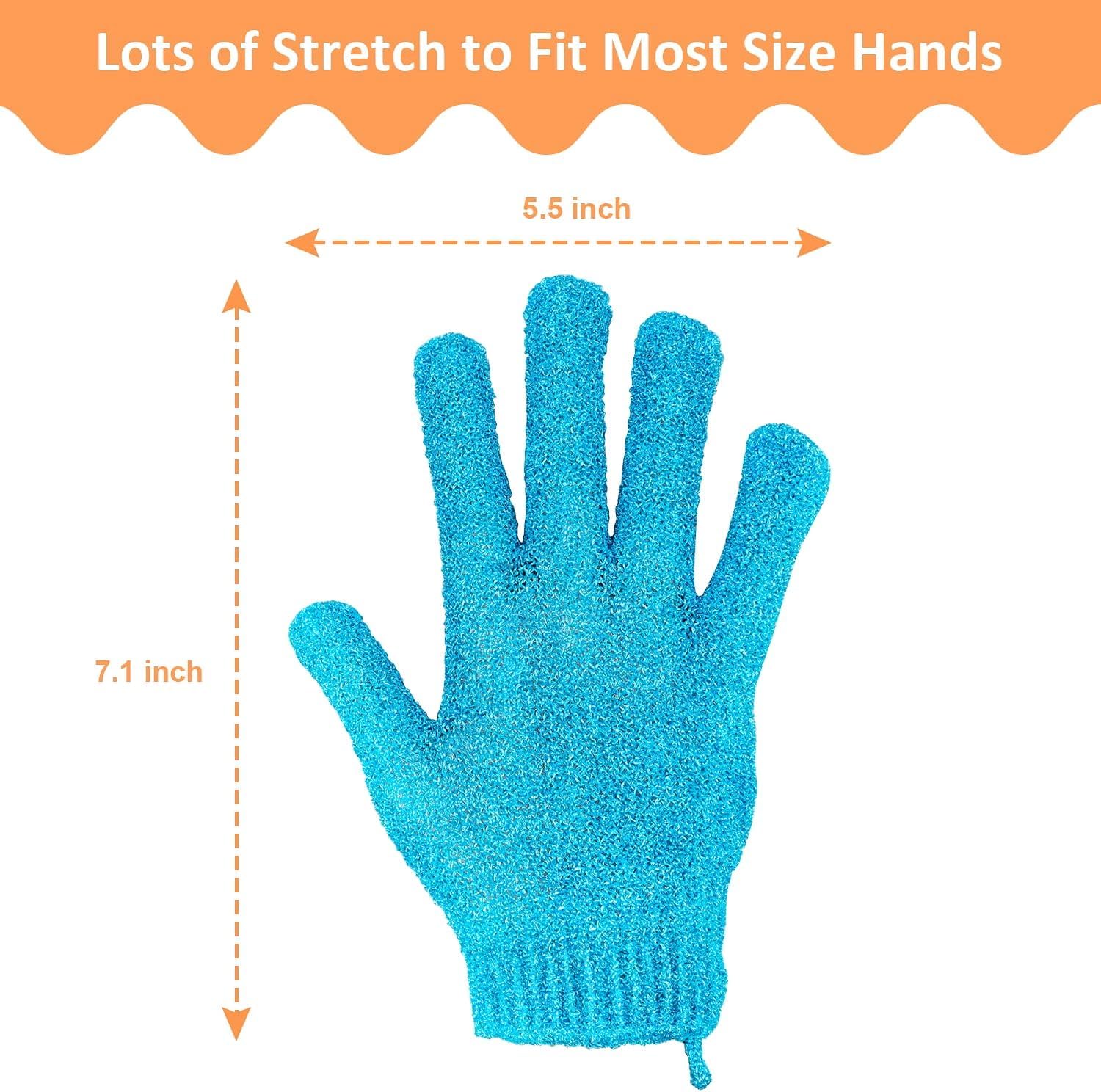MosQuick® Exfoliating Body Glove for Women - Dead Skin Remover & Body Scrubber with Hook - Bath & Shower Exfoliation for Smooth Radiant Skin - Perfect for Spa, Home Use & Gift Ideas