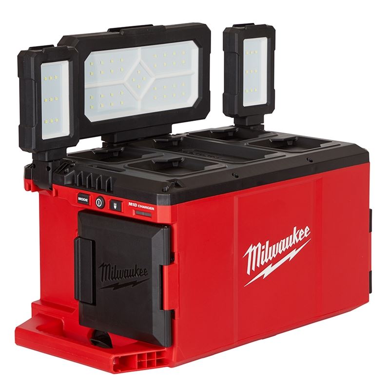 M18 18V Lithium-Ion Cordless PACKOUT Light & Charger (Tool Only) - Ideal for Construction Sites, Workshops, and DIY Projects
