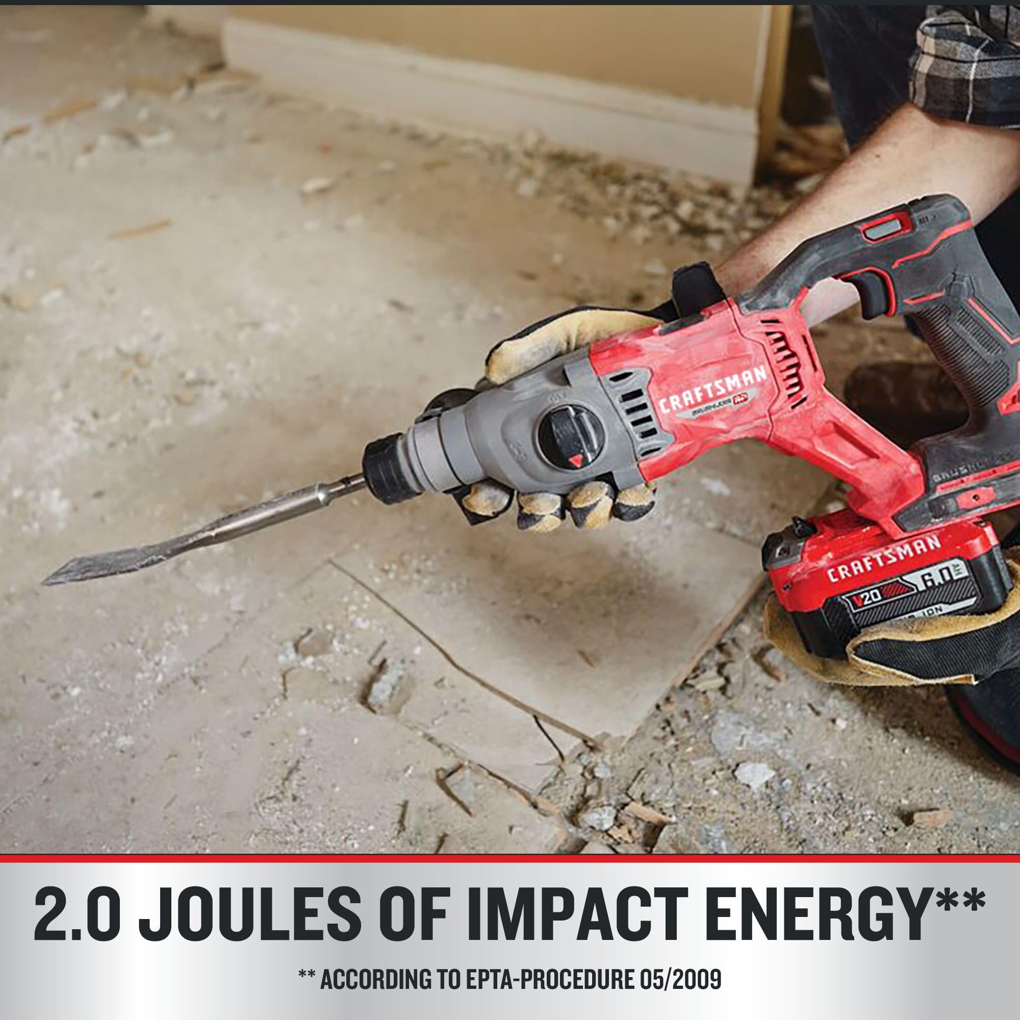 CRAFTSMAN V20 RP SDS Rotary Hammer Drill - Cordless 7/8