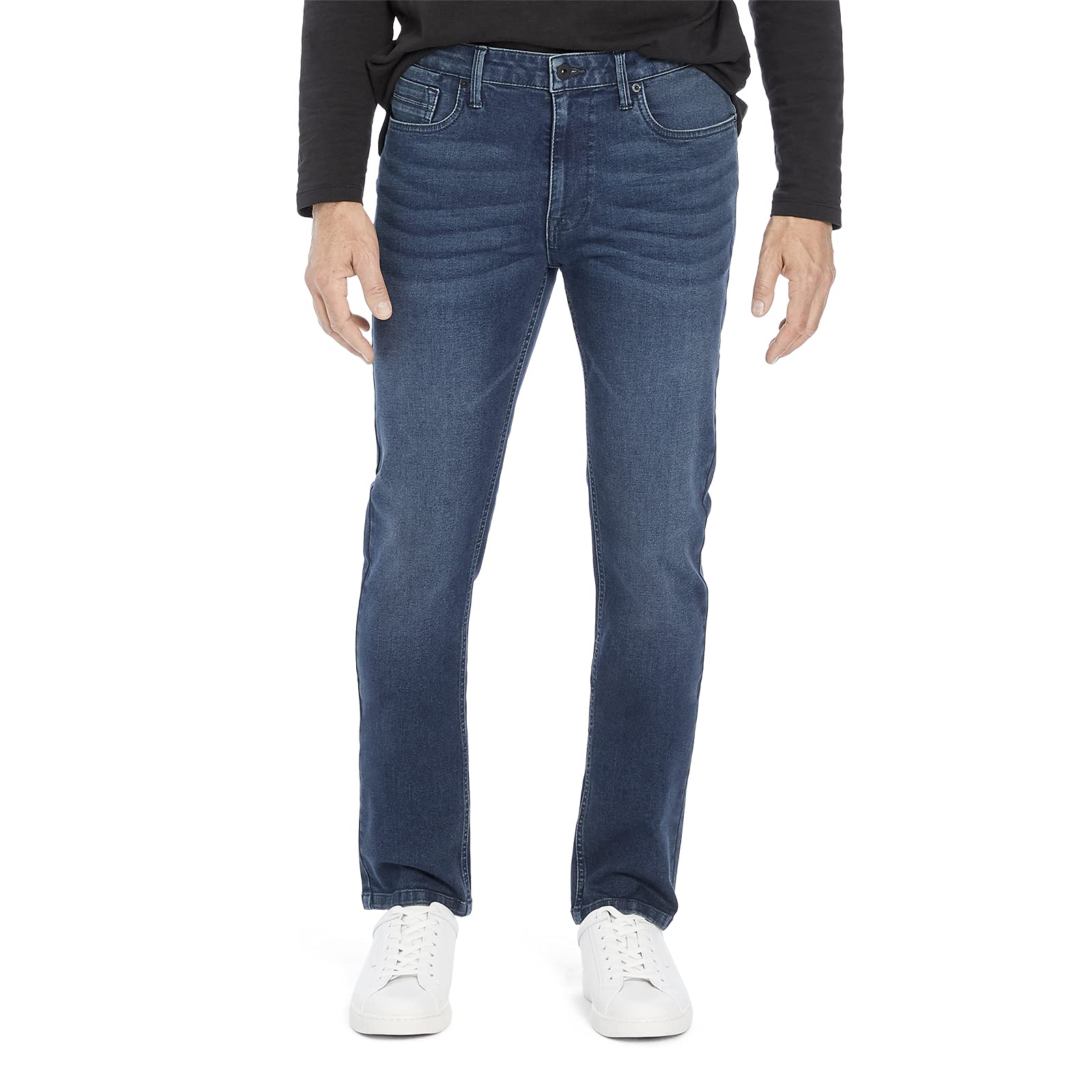 Kenneth Cole Men's Slim Fit & Athletic Fit Stretch Jeans - Comfortable 5-Pocket Denim Pants for Casual Wear & Office Style | Perfect for Everyday Use, Date Nights & Business Casual Outfits