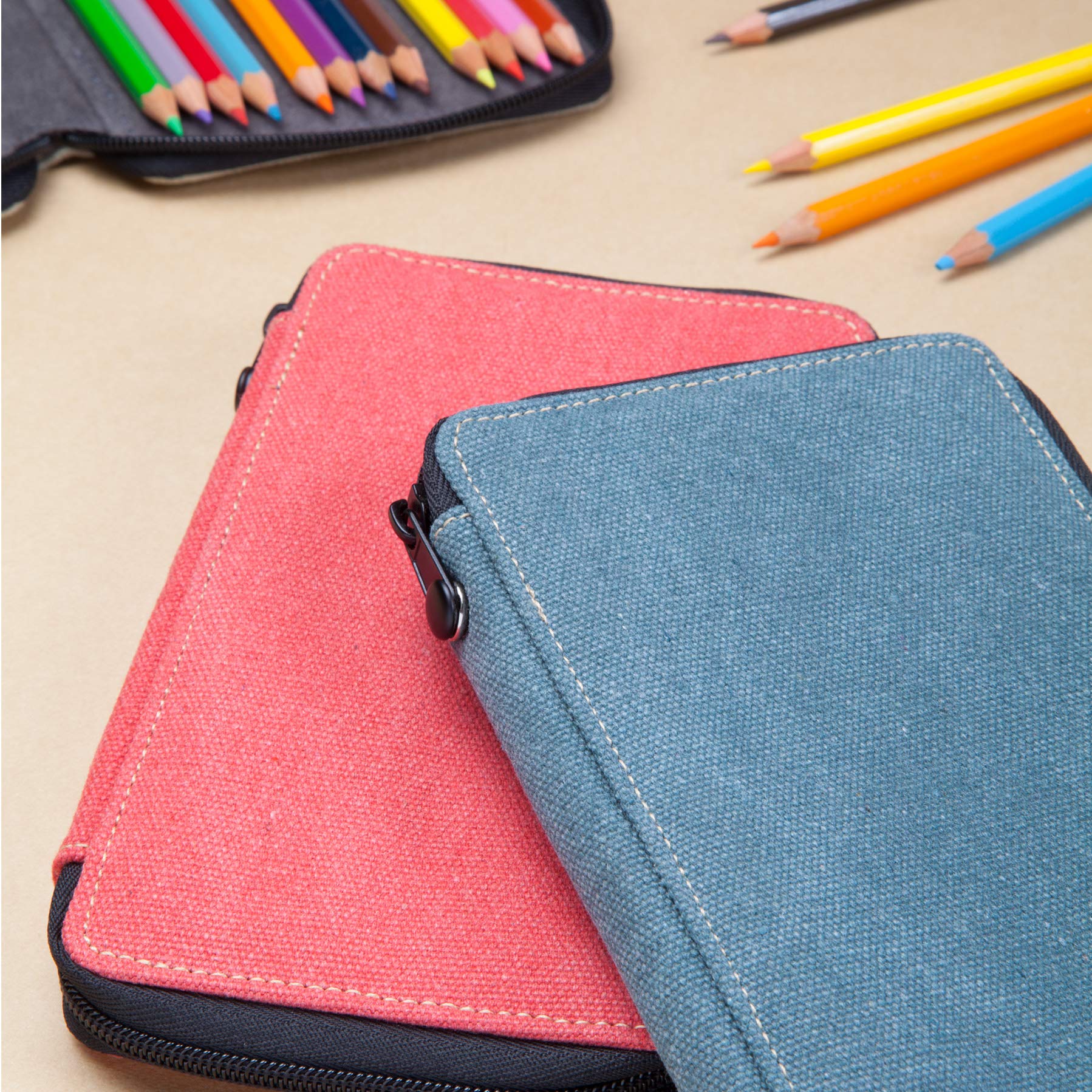 Speedball Art Products 252240 Canvas Pencil Case - 24 Pencil Storage Organizer for Artists & Students, Chocolate Brown - Perfect for Sketching, School Supplies & Travel Art Kits