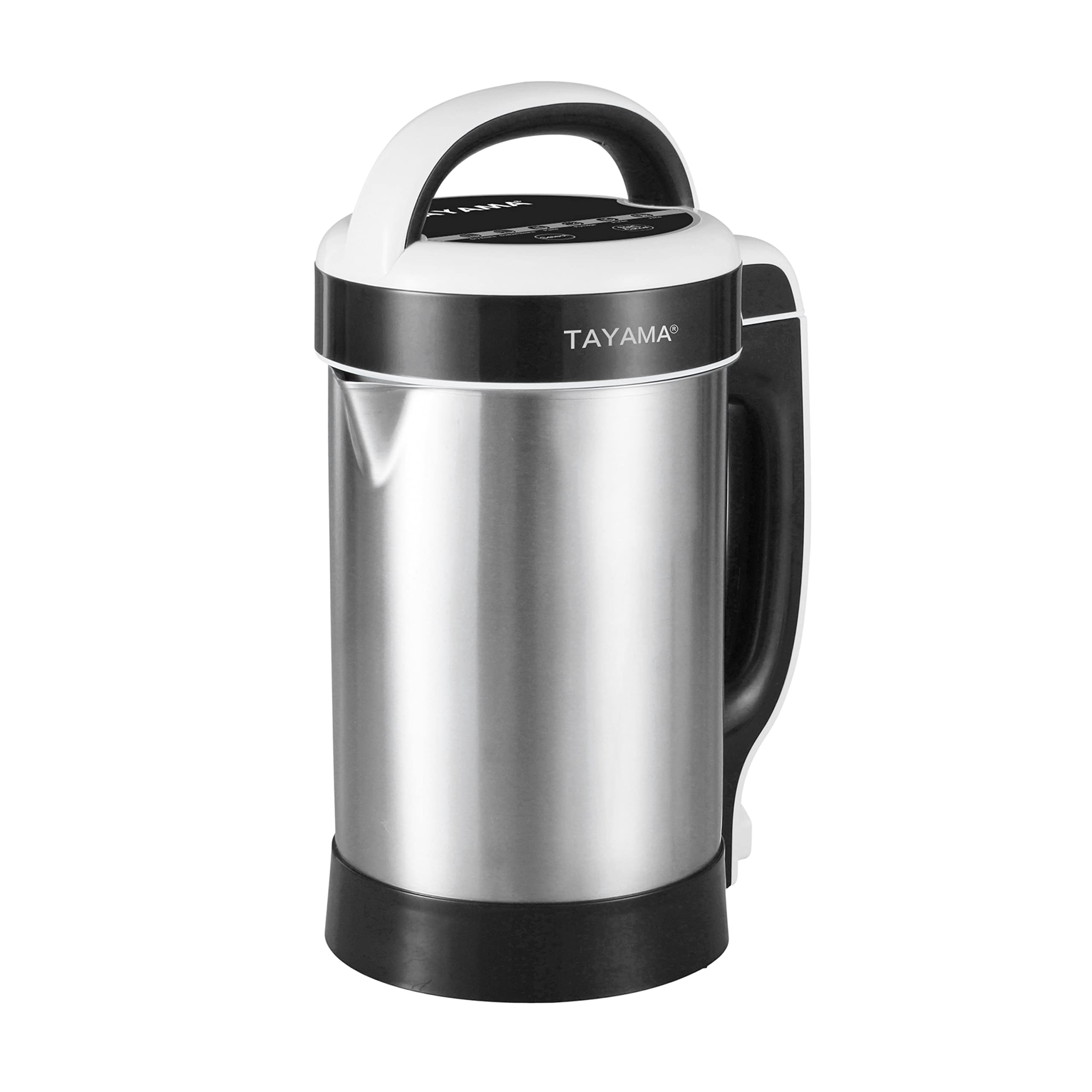 TAYAMA 1.3L Stainless Steel Soy Milk Maker & Nut Milk Machine - Multi-Functional, Fast Heating, Quiet Operation - Perfect for Homemade Almond Milk, Soy Milk, Oat Milk (Black) | Great for Vegan, Keto & Healthy Lifestyle