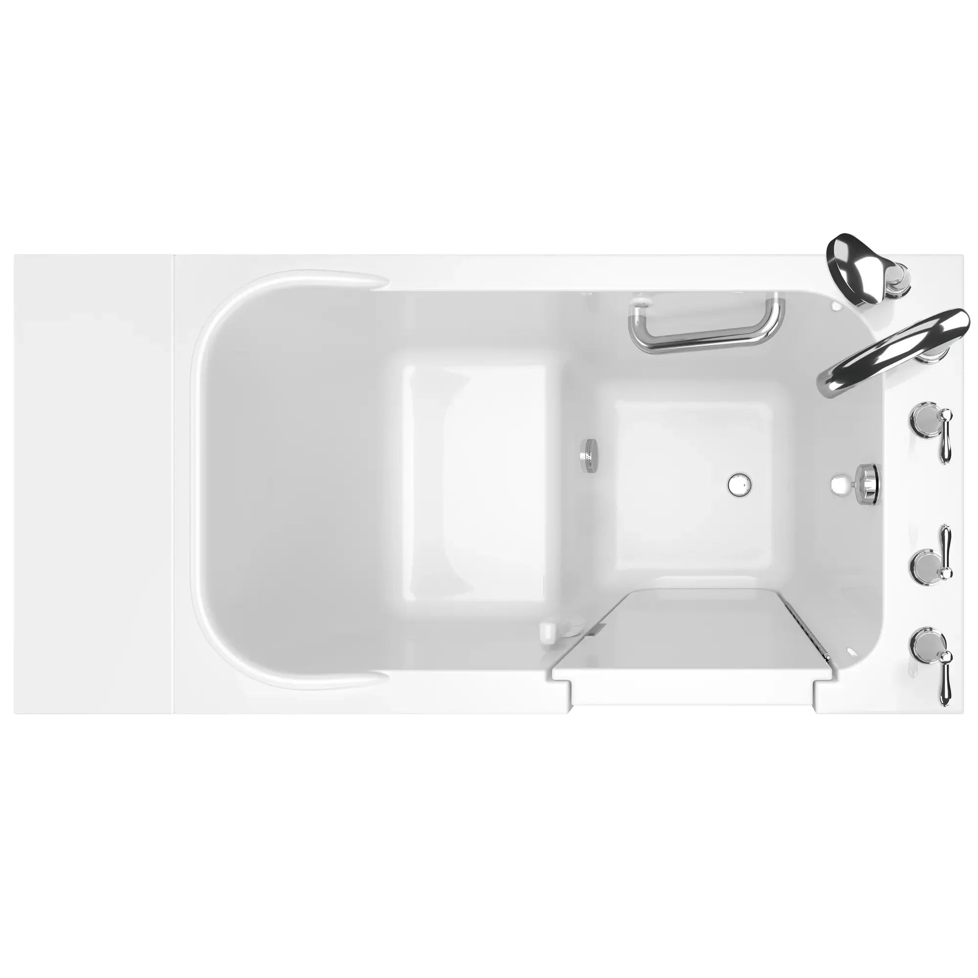 28x48 Inch Gelcoat Walk-In Soaking Bathtub with Right Hand Door & Drain - Perfect for Small Bathrooms & Elderly Accessibility