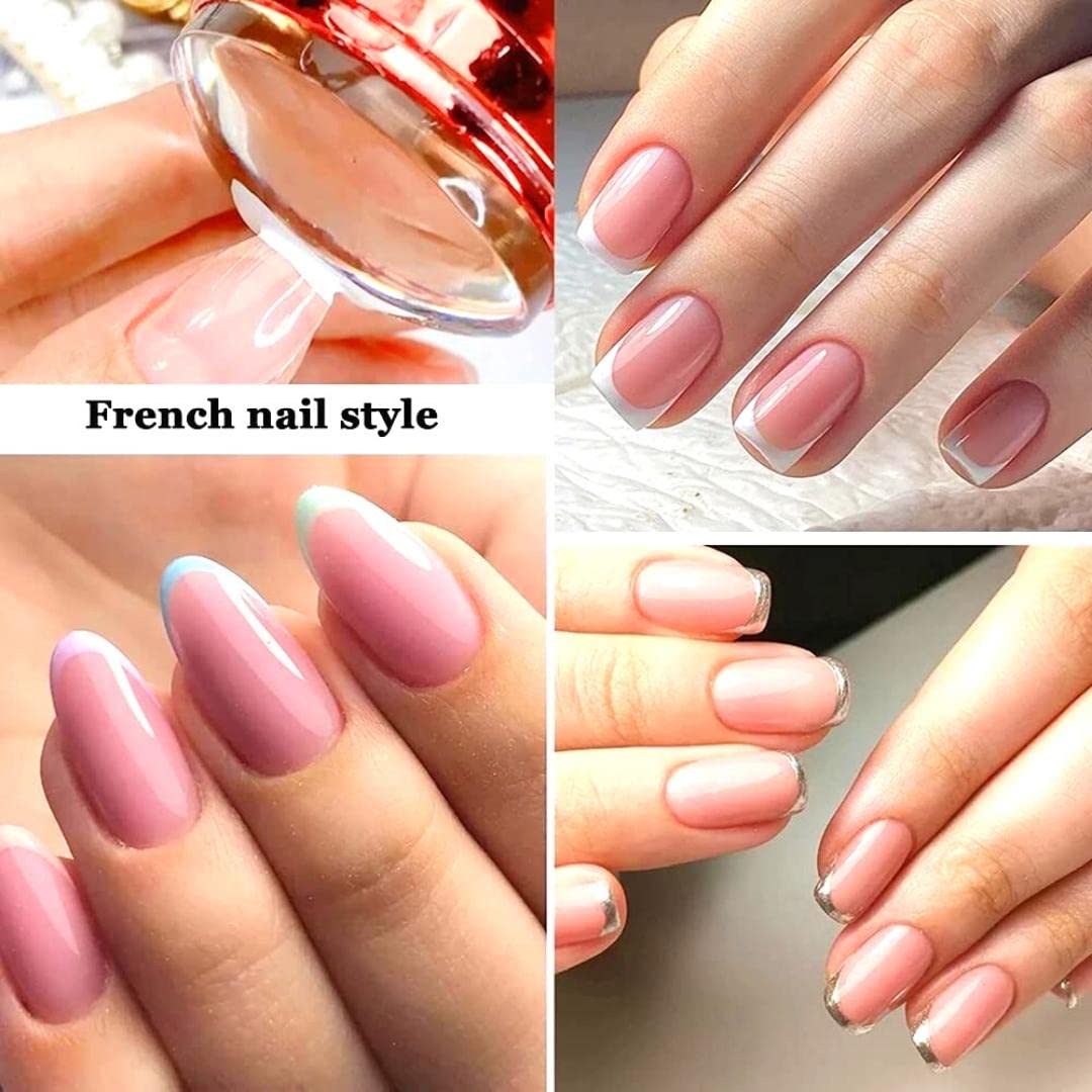 RoyalKart Nail Art Stamper Kit - French Manicure Stampers, Scrapers & Replacement Heads for DIY Nail Designs | Perfect for Home Salon, Professional Nail Art & Gift Giving