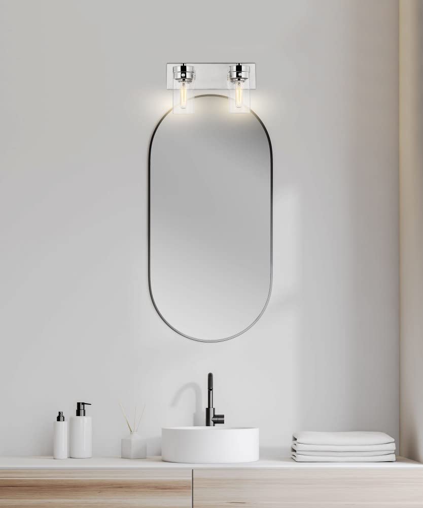 Nuvo Lighting Intersection 2-Light Bathroom Vanity Light in Burnished Brass - Perfect for Modern Bathrooms & Powder Rooms